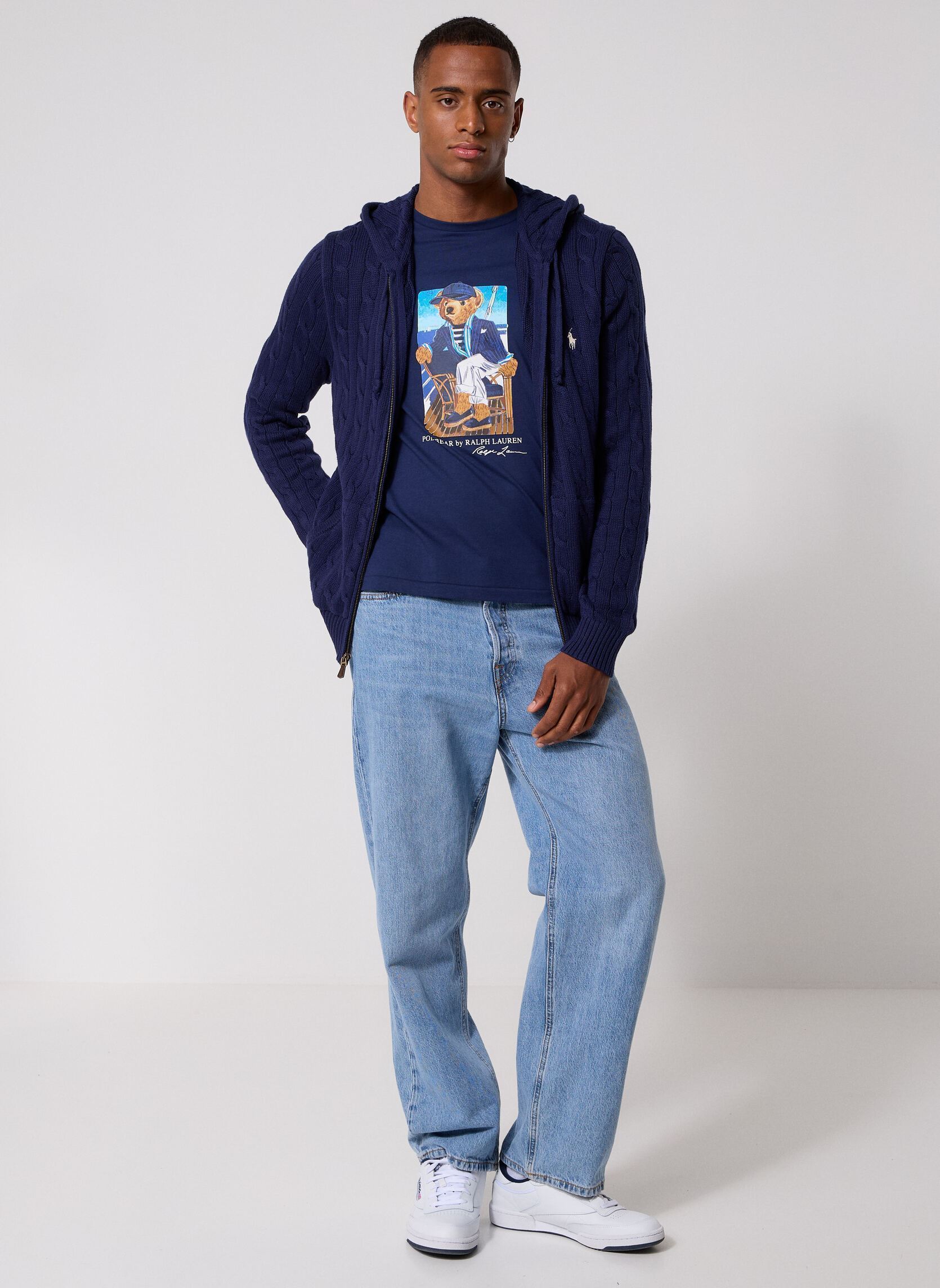 Pulls Sweater-Full Zip 710B18057 homme bleu Polo Ralph Lauren Pulls Sweater-Full Zip 710B18057 homme bleu Bright Navy