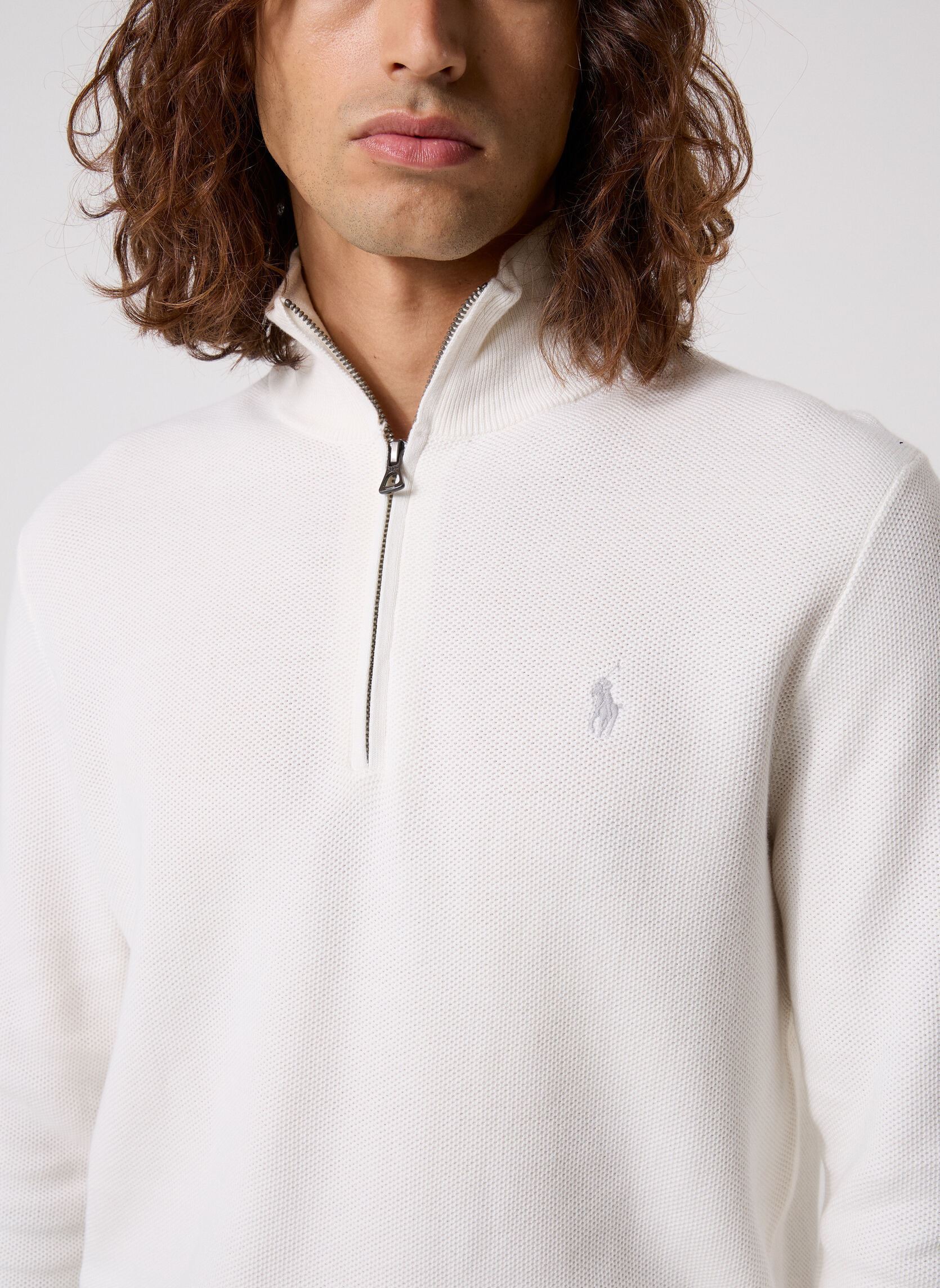 Pulls Sweater-Half Zip 710B18060 homme blanc Polo Ralph Lauren Pulls Sweater-Half Zip 710B18060 homme blanc DECKWASH WHITE