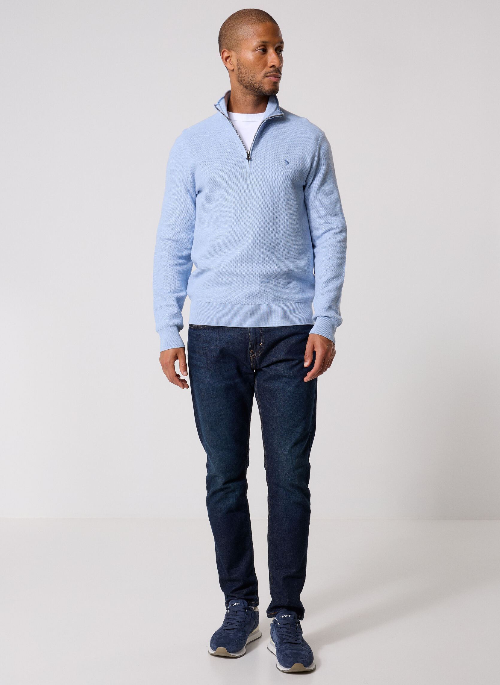 Pulls Sweater-Half Zip 710B18060 homme bleu Polo Ralph Lauren Pulls Sweater-Half Zip 710B18060 homme bleu BLUE HYACINTH HTHR