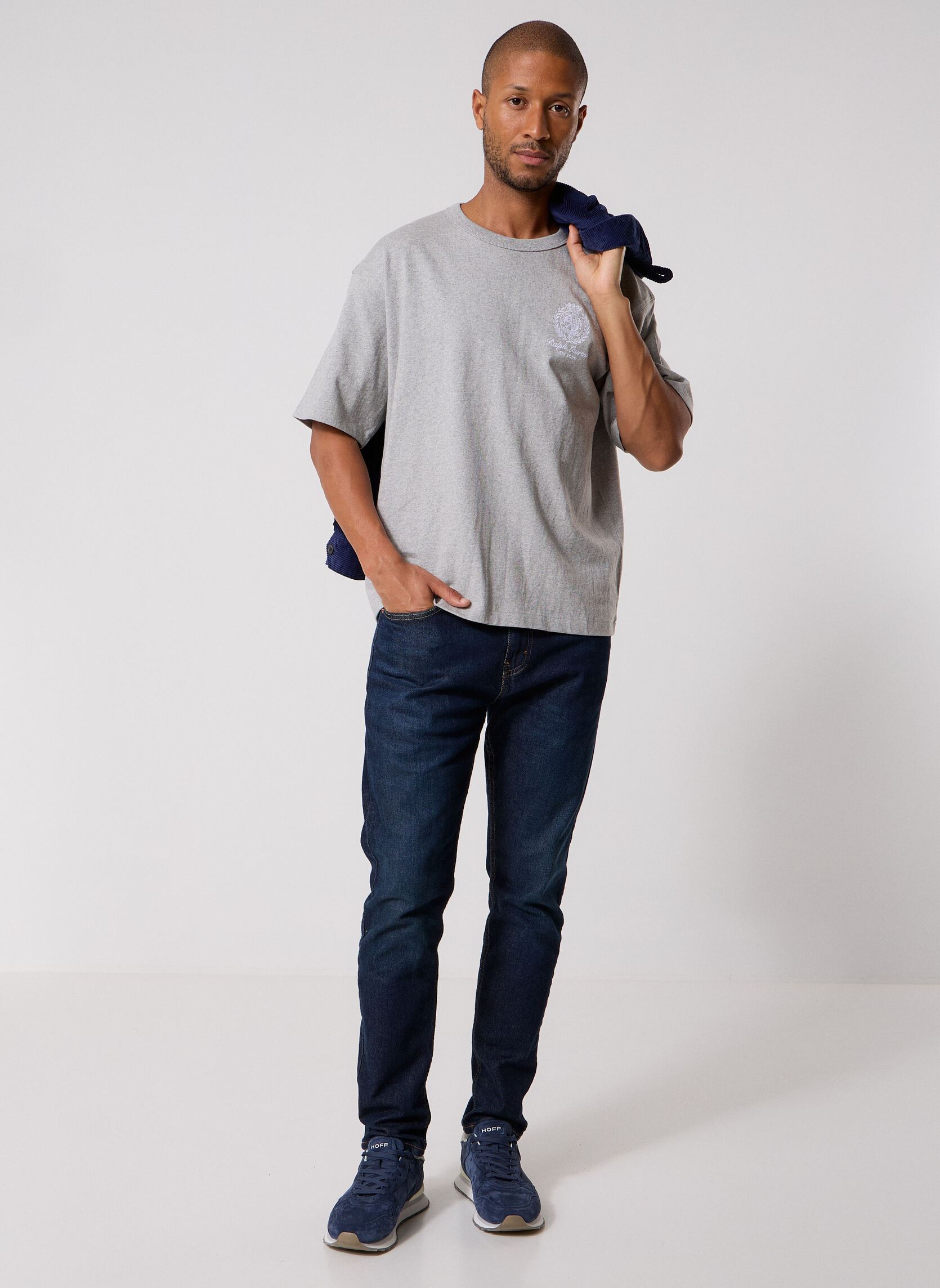 Tee-shirts Knit-T-Shirt 710B19623 homme gris Polo Ralph Lauren Tee-shirts Knit-T-Shirt 710B19623 homme gris Andover Heather