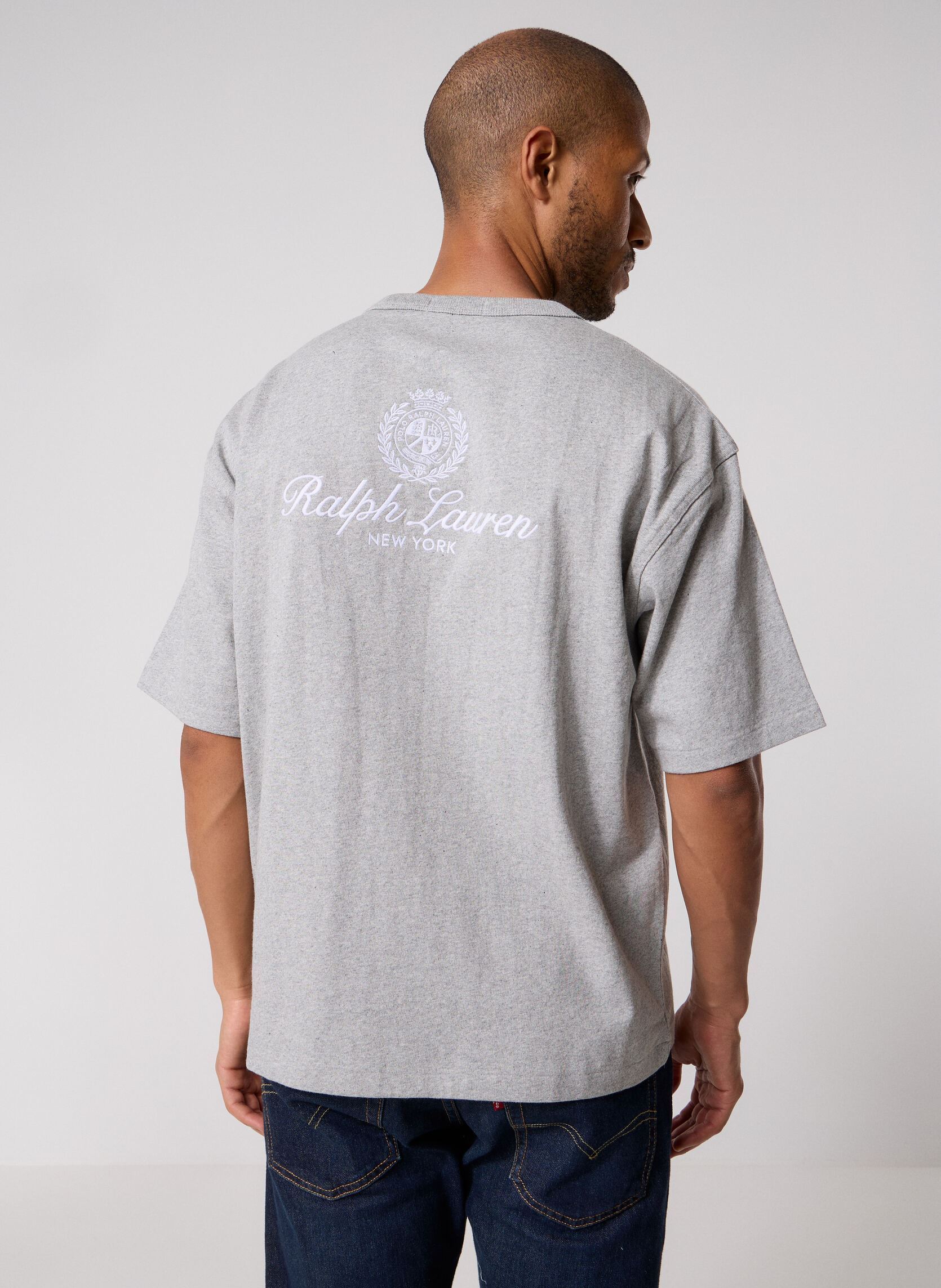 Tee-shirts Knit-T-Shirt 710B19623 homme gris Polo Ralph Lauren Tee-shirts Knit-T-Shirt 710B19623 homme gris Andover Heather