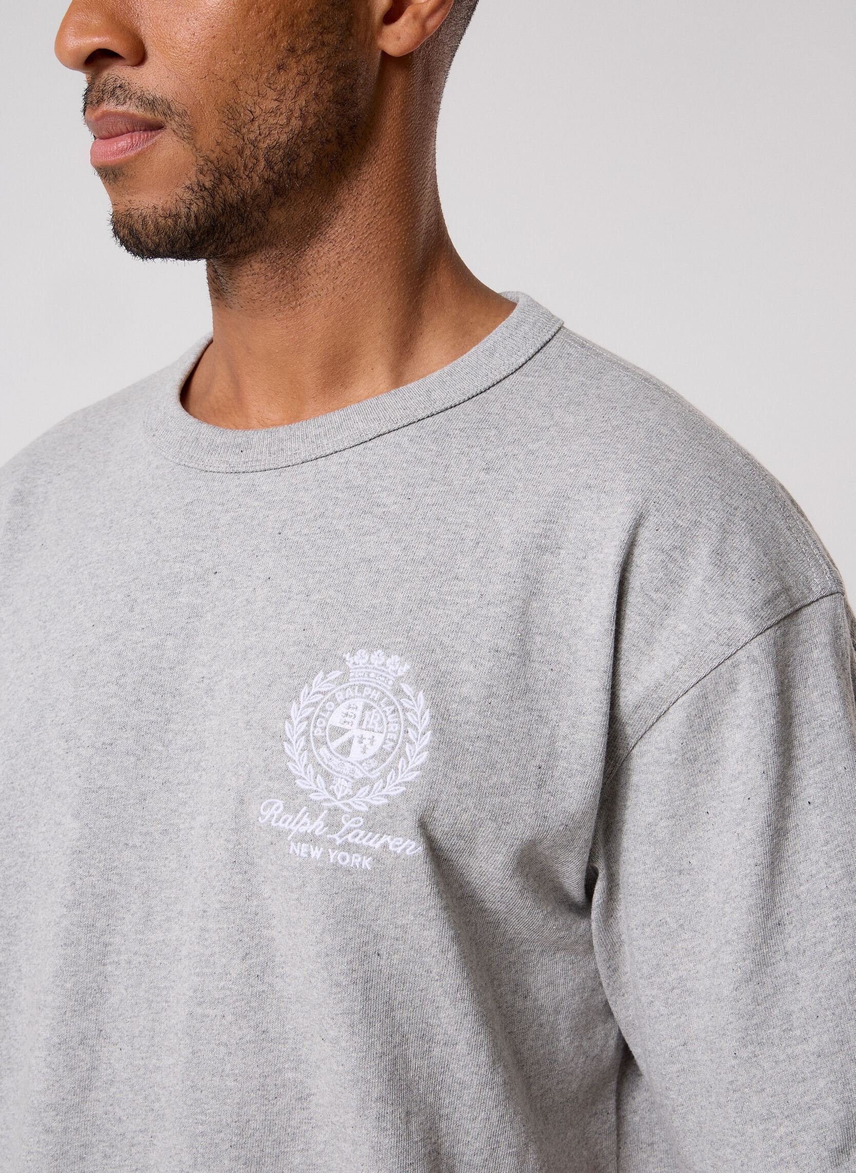 Tee-shirts Knit-T-Shirt 710B19623 homme gris Polo Ralph Lauren Tee-shirts Knit-T-Shirt 710B19623 homme gris Andover Heather