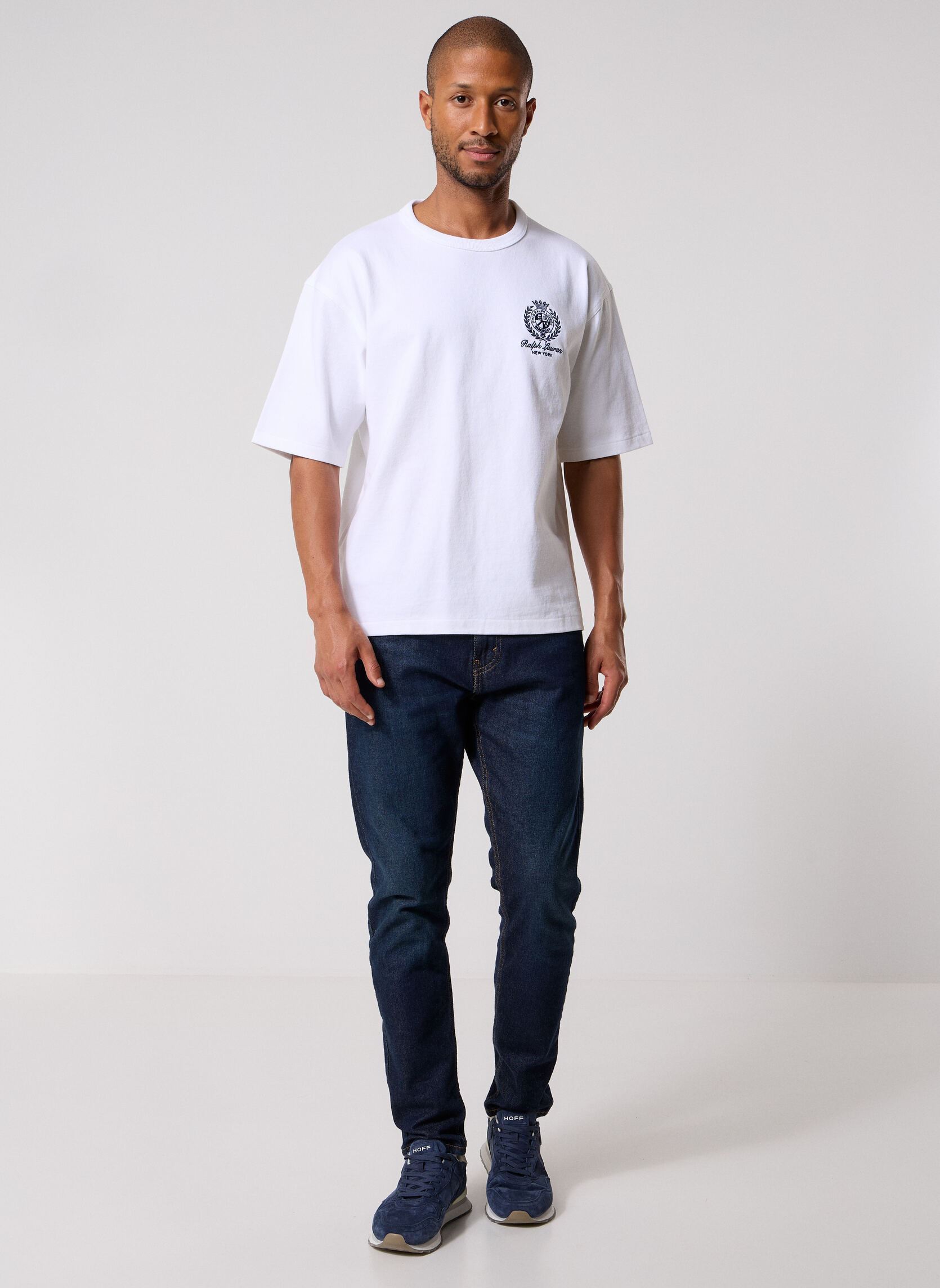 T-Shirts Knit-T-Shirt 710B19623 herren weiß Polo Ralph Lauren T-Shirts Knit-T-Shirt 710B19623 herren weiß White