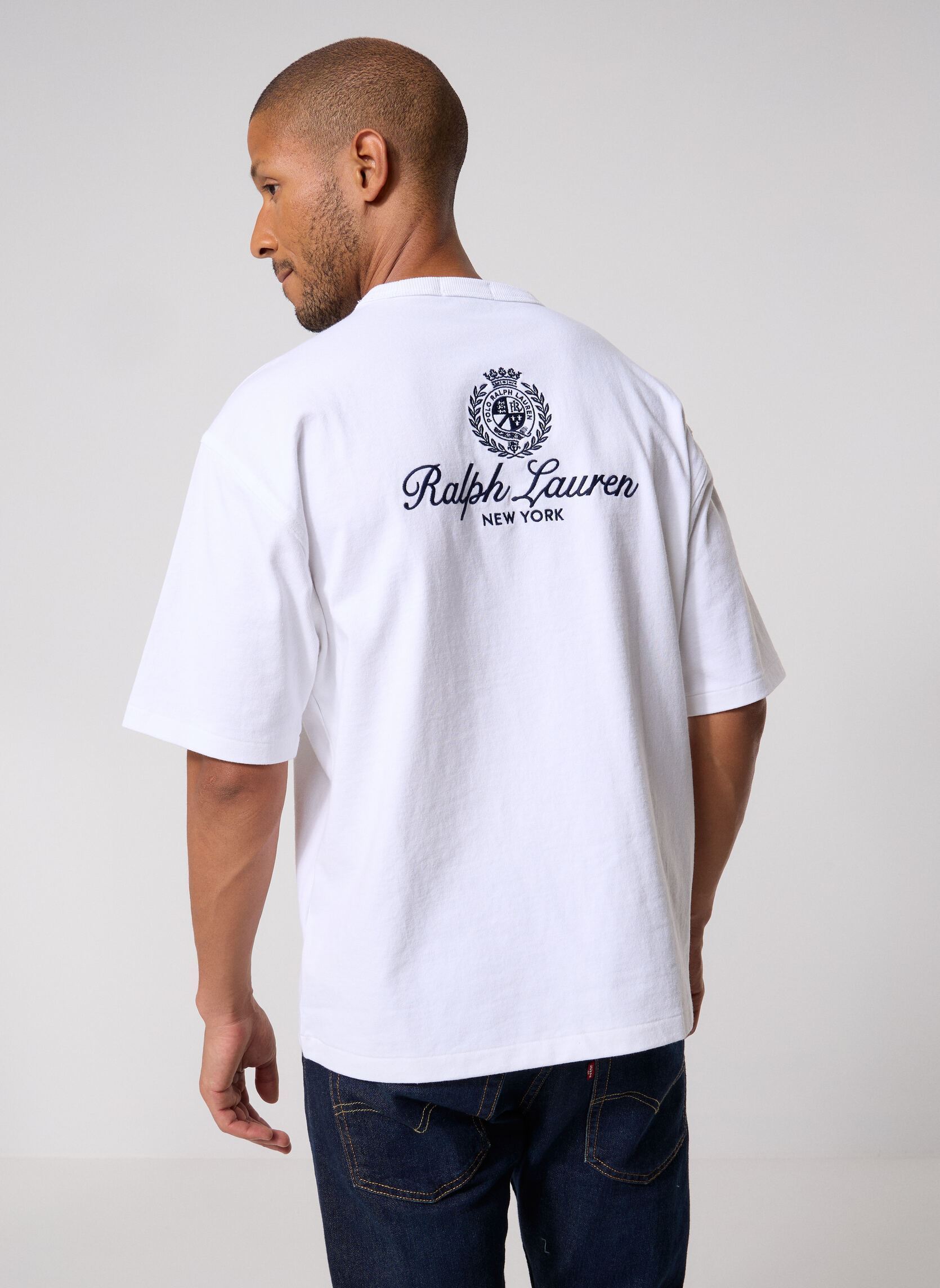 T-Shirts Knit-T-Shirt 710B19623 herren weiß Polo Ralph Lauren T-Shirts Knit-T-Shirt 710B19623 herren weiß White