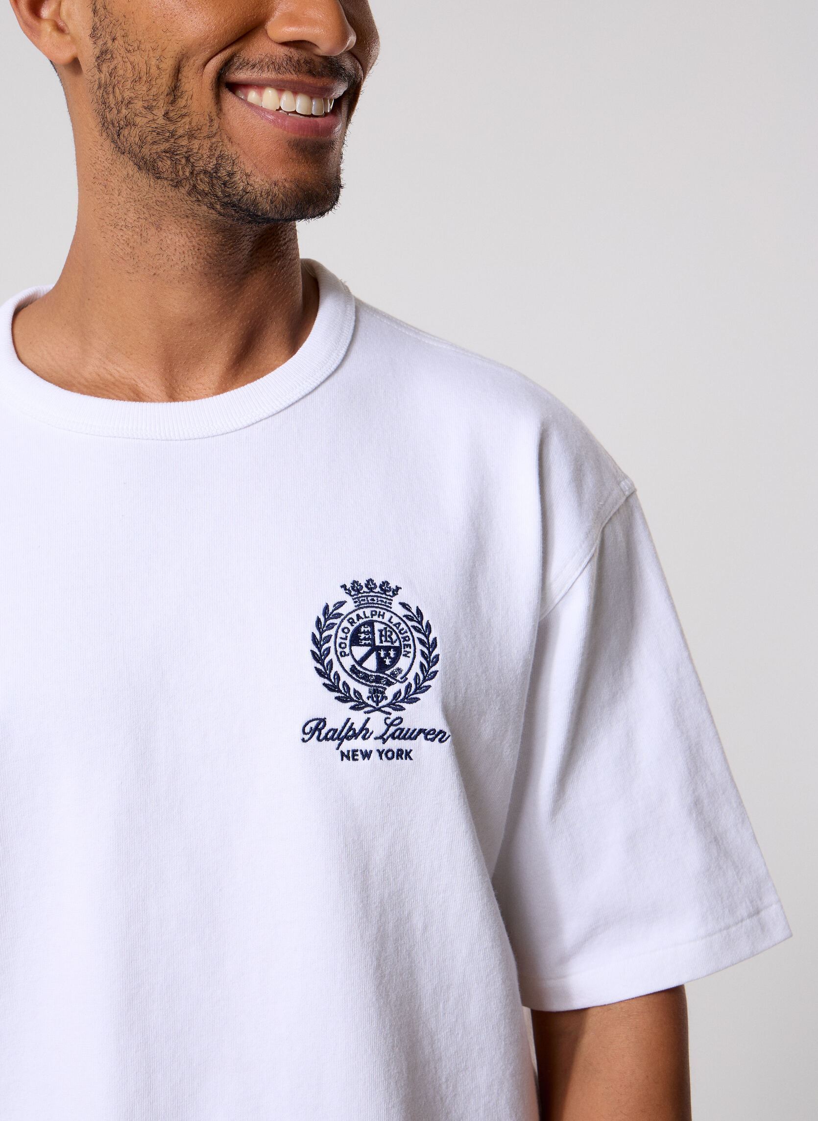 T-Shirts Knit-T-Shirt 710B19623 herren weiß Polo Ralph Lauren T-Shirts Knit-T-Shirt 710B19623 herren weiß White