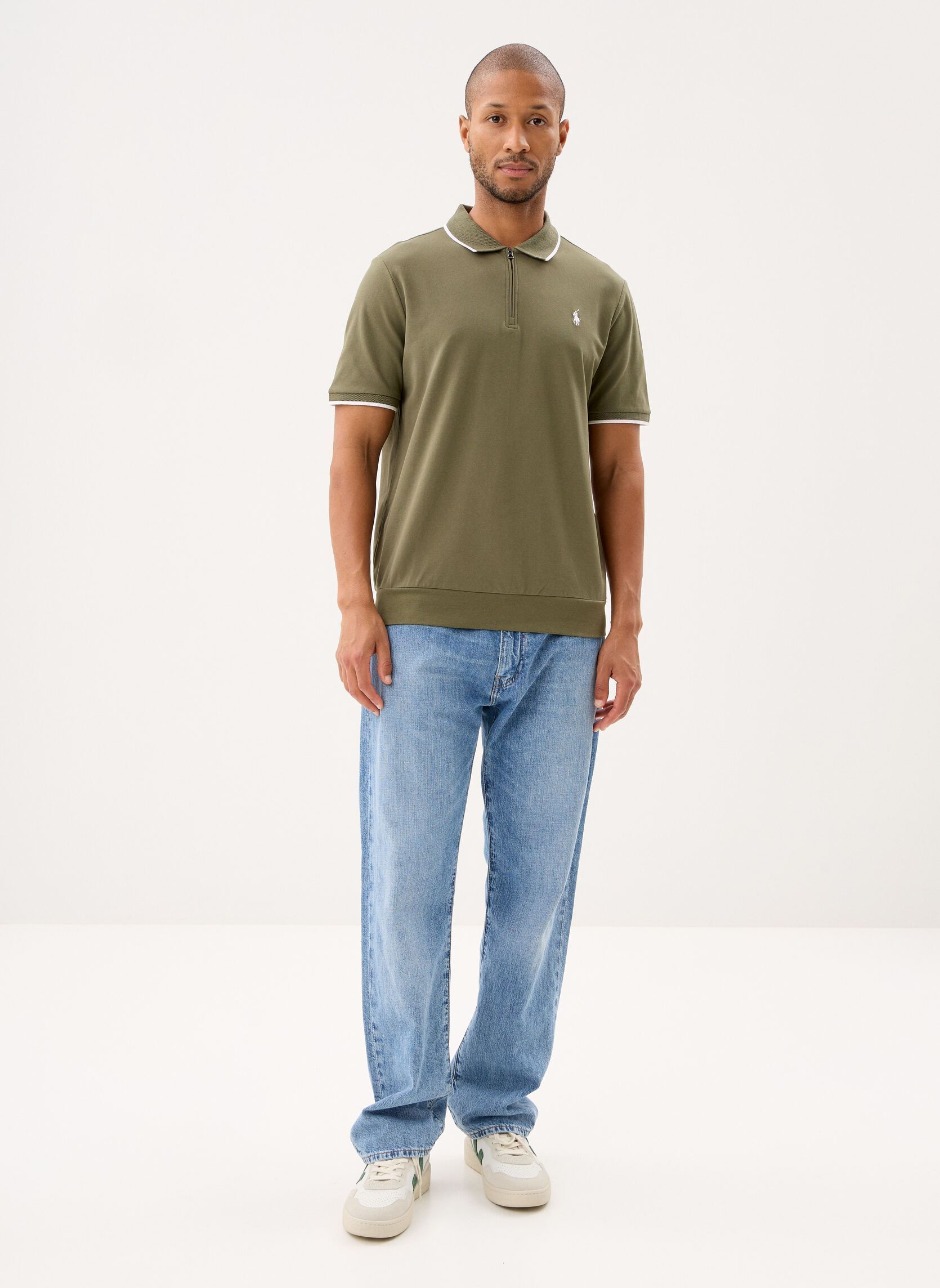 Polos Knit-Half Zip-Polo 710B19737 homme vert Polo Ralph Lauren Polos Knit-Half Zip-Polo 710B19737 homme vert Cruise Olive/C1730