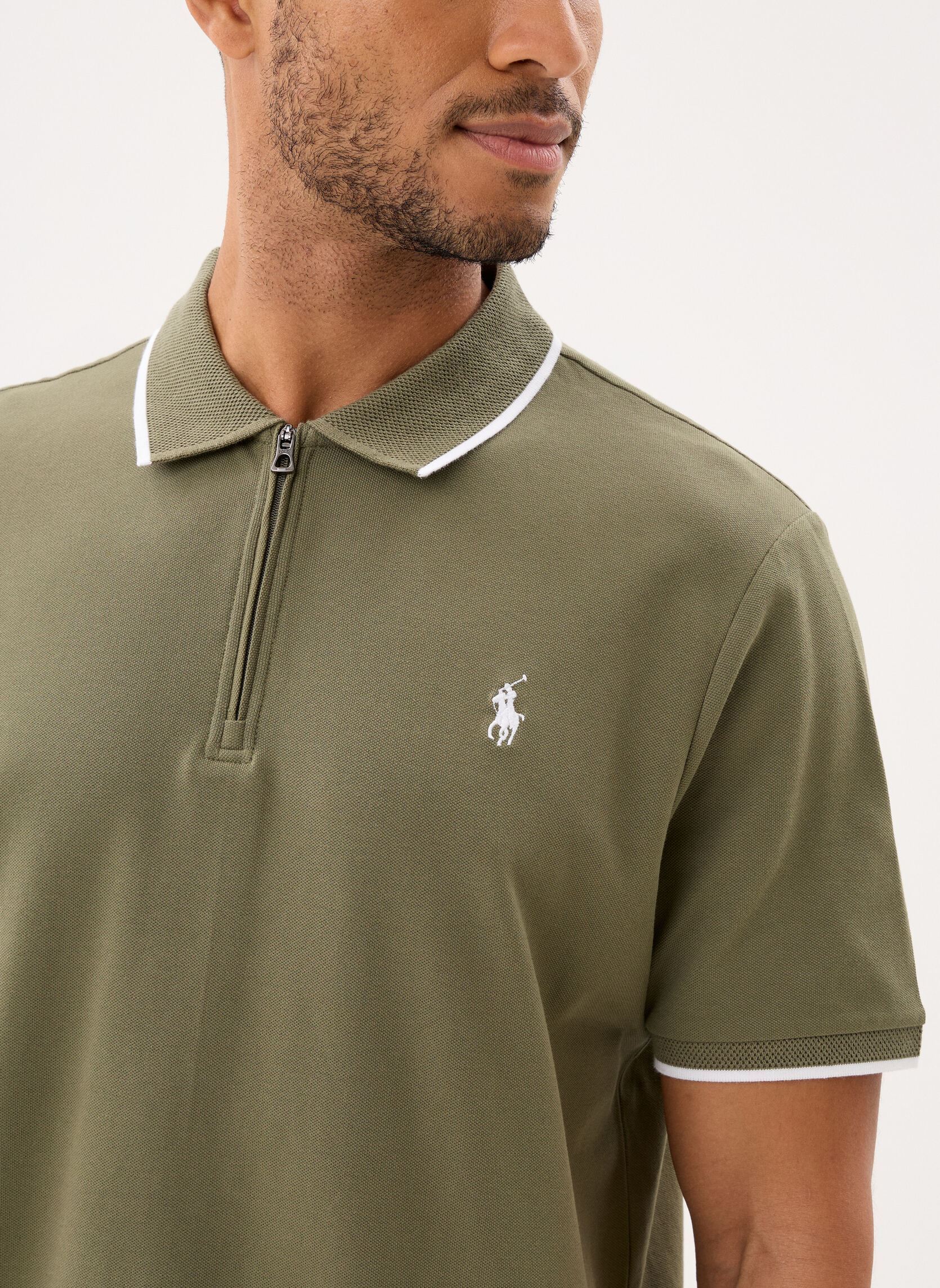Polos Knit-Half Zip-Polo 710B19737 homme vert Polo Ralph Lauren Polos Knit-Half Zip-Polo 710B19737 homme vert Cruise Olive/C1730