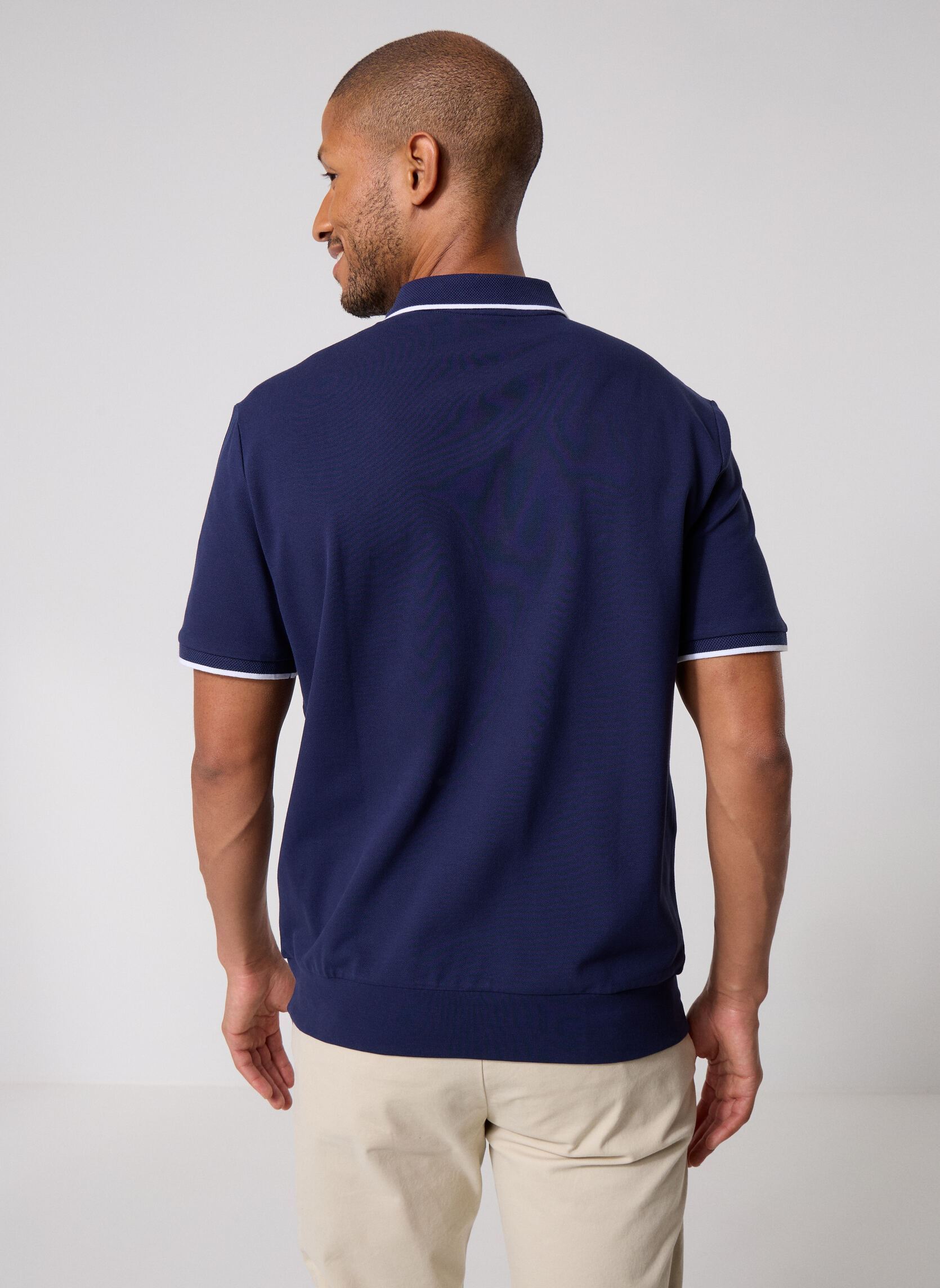Poloshirts Knit-Half Zip-Polo 710B19737 herren blau Polo Ralph Lauren Poloshirts Knit-Half Zip-Polo 710B19737 herren blau Newport Navy/C1730