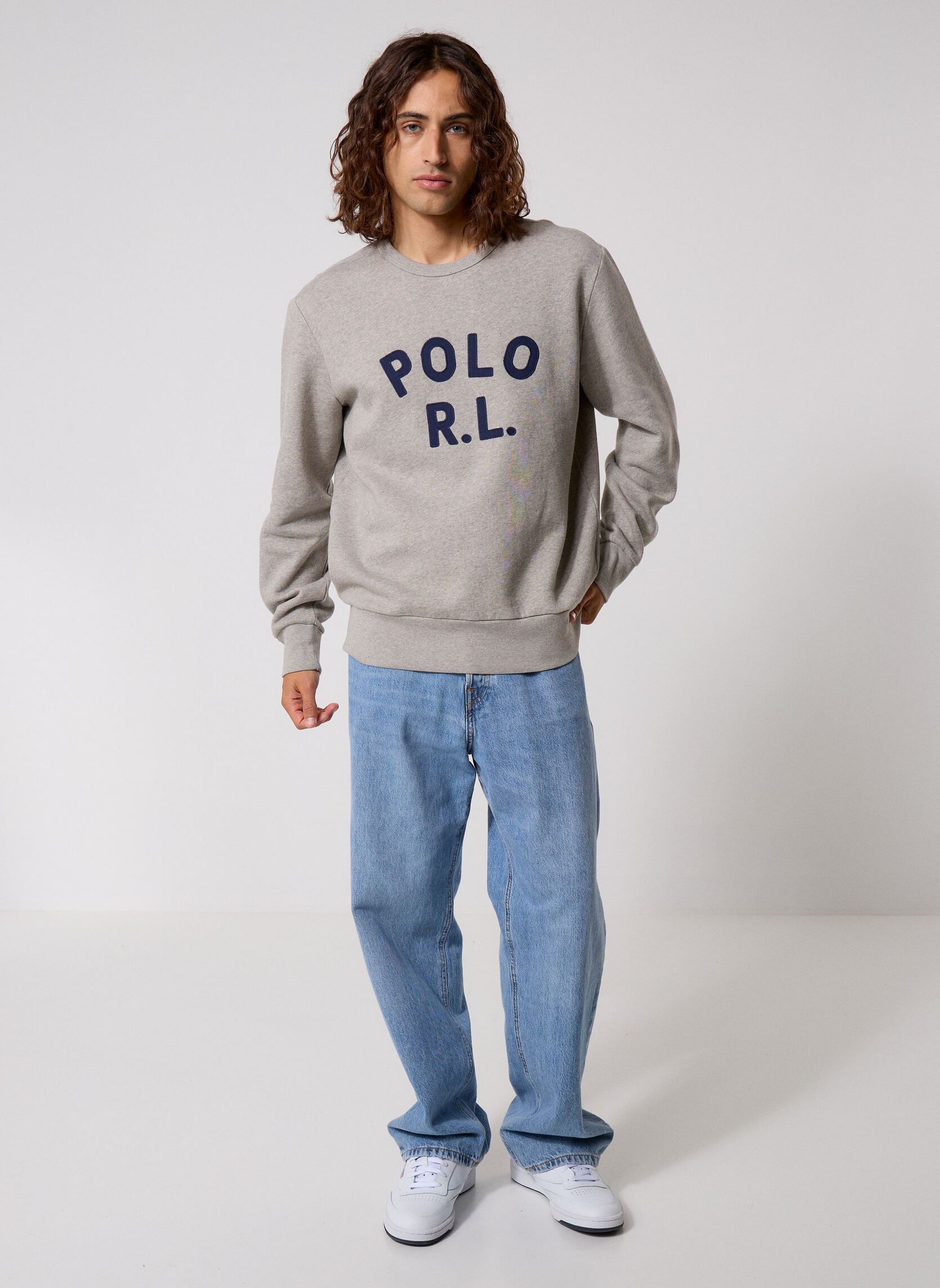 Sweatshirts Sweat RL à logo 710B20223 herren grau Polo Ralph Lauren Sweatshirts Sweat RL à logo 710B20223 herren grau Dark Sport Heather