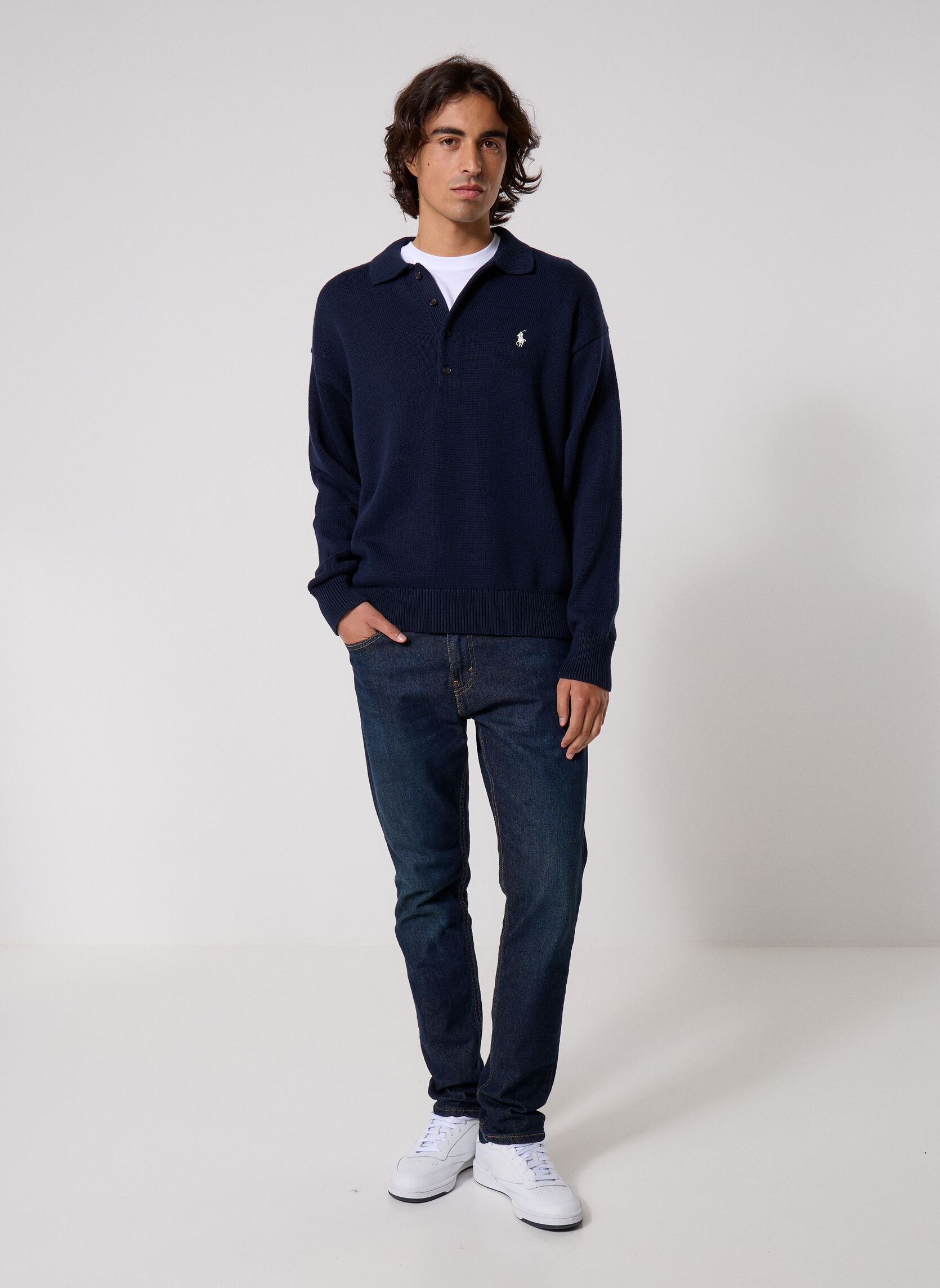 Pulls Sweater-Polo 710B20258 homme bleu Polo Ralph Lauren Pulls Sweater-Polo 710B20258 homme bleu NAVY COMBO