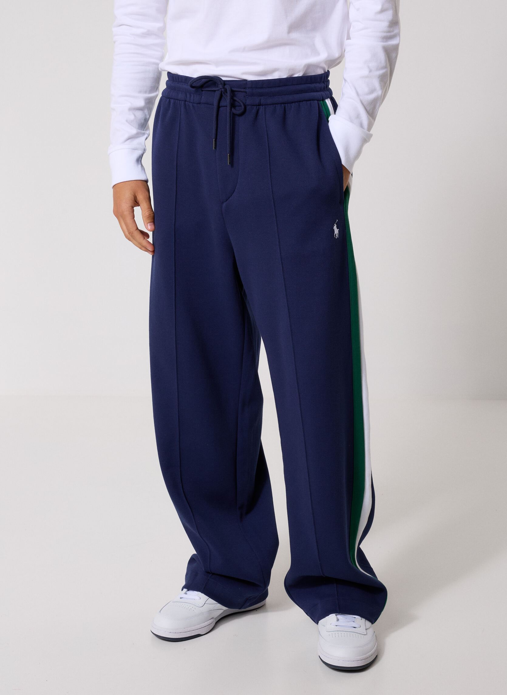 Tute Pantalon de survêtement droit 710B20428 uomo blu Polo Ralph Lauren Tute Pantalon de survêtement droit 710B20428 uomo blu Newport navy