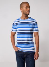Tee-shirts T-shirt Polo rayé en coton 710B21926 homme bleu Polo Ralph Lauren Tee-shirts T-shirt Polo rayé en coton 710B21926 homme bleu Bristol Blue Multi