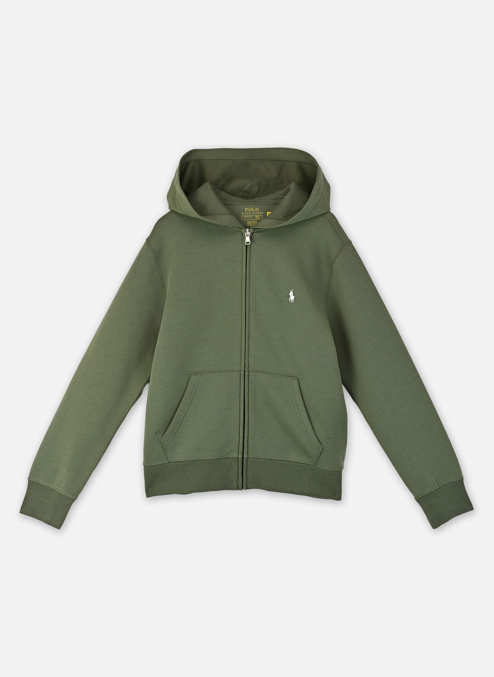 Sweaters met rits Sweat à capuche en molleton mélangé 323A jongens groen Polo Ralph Lauren Sweaters met rits Sweat à capuche en molleton mélangé 323A jongens groen CARGO GREEN