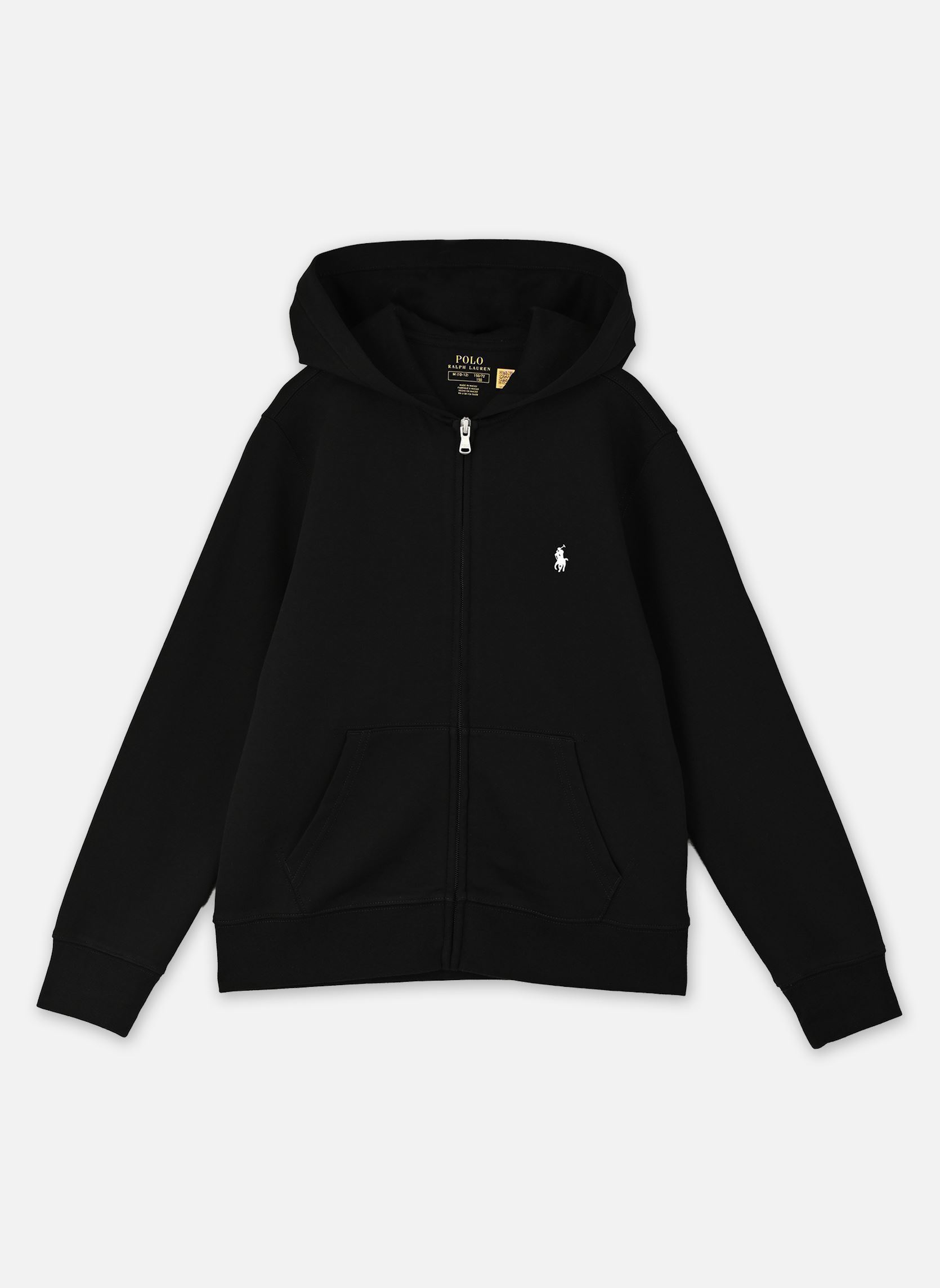 Sweats zippés Sweat à capuche en molleton mélangé 323A garçon bleu Polo Ralph Lauren Sweats zippés Sweat à capuche en molleton mélangé 323A garçon bleu POLO BLACK