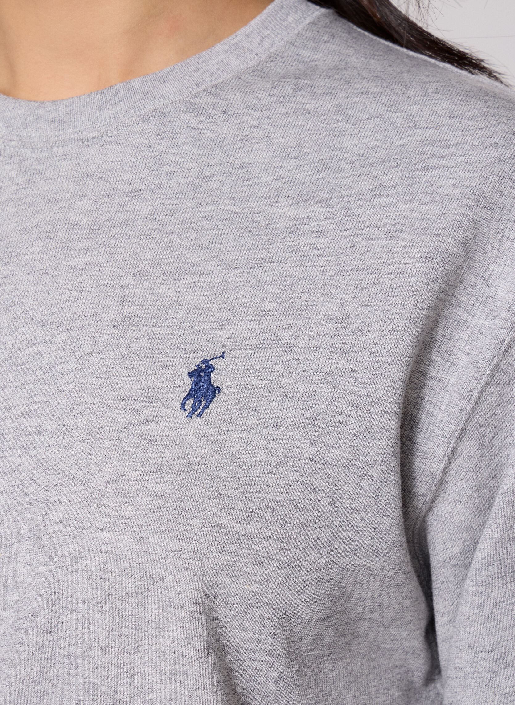 T-shirts T-shirt col rond manches longues jersey dames grijs Polo Ralph Lauren T-shirts T-shirt col rond manches longues jersey dames grijs COBBLESTONE HEATHER