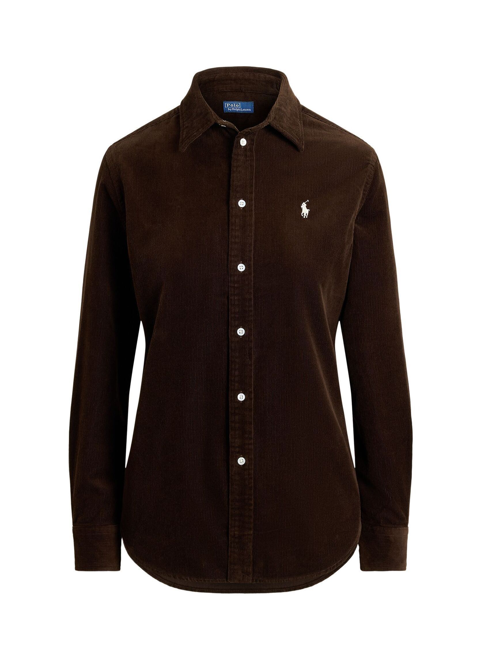 Hemden Chemise velours de coton Slim Fit 211A93 damen braun Polo Ralph Lauren Hemden Chemise velours de coton Slim Fit 211A93 damen braun DARK BROWN
