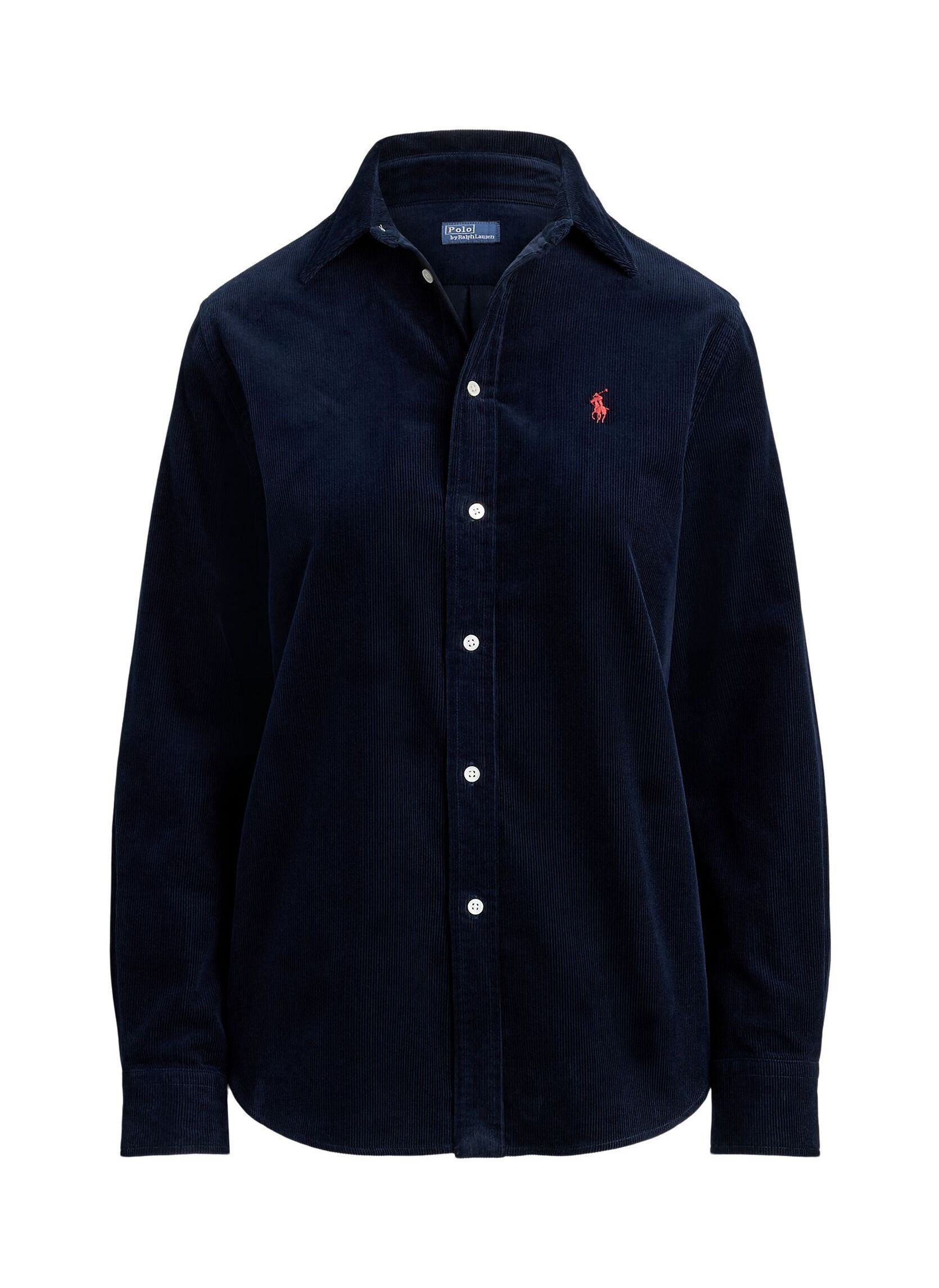 Hemden Chemise velours de coton Relaxed Fit 211 dames blauw Polo Ralph Lauren Hemden Chemise velours de coton Relaxed Fit 211 dames blauw NAVY