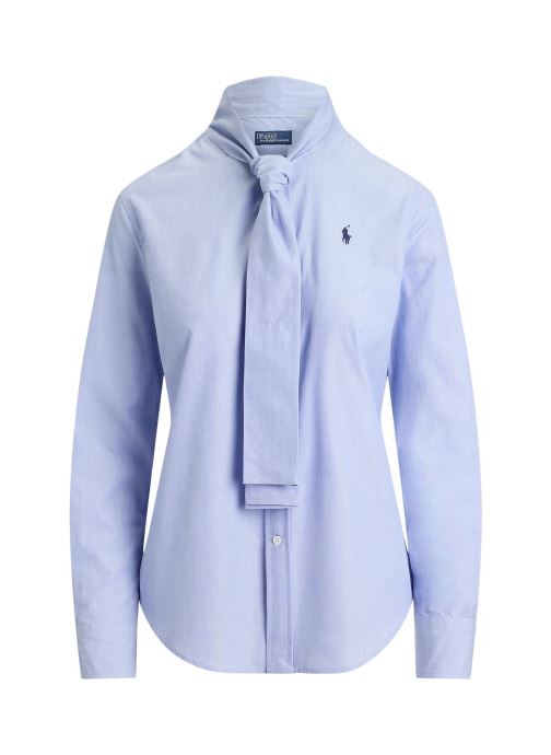 Polo Ralph Lauren Chemises Chemise lavallière 211B17147 femme bleu