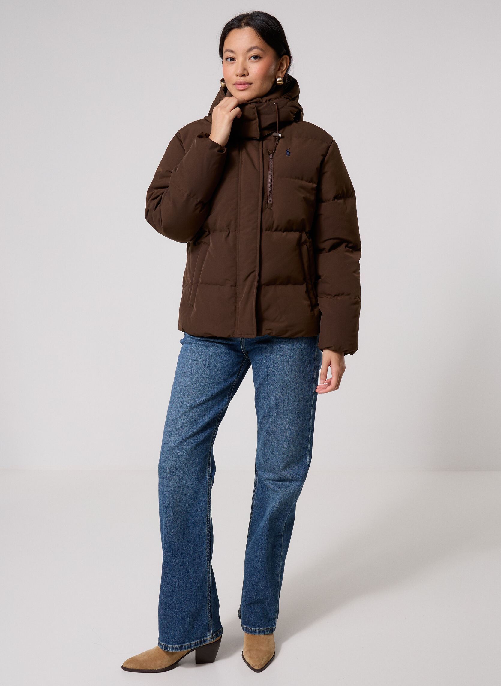 Doudounes Doudoune en duvet 211B17285 femme marron Polo Ralph Lauren Doudounes Doudoune en duvet 211B17285 femme marron DARK BEECH