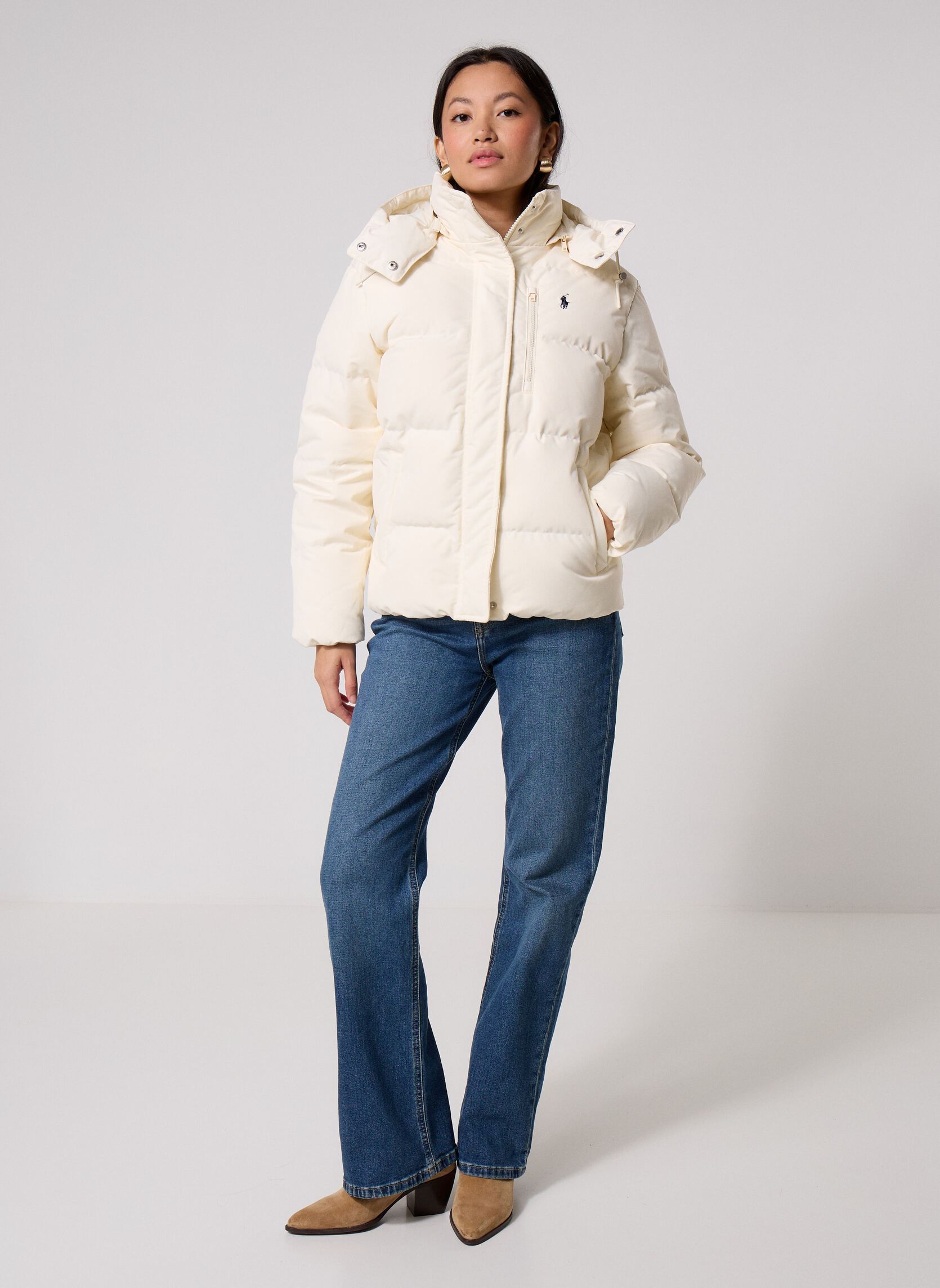 Doudounes Doudoune en duvet 211B17285 femme blanc Polo Ralph Lauren Doudounes Doudoune en duvet 211B17285 femme blanc ESTATE CREAM
