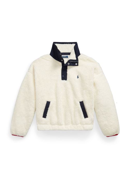 Polo Ralph Lauren Vestes polaires Sherpa Polo Sport 211B17802 femme blanc