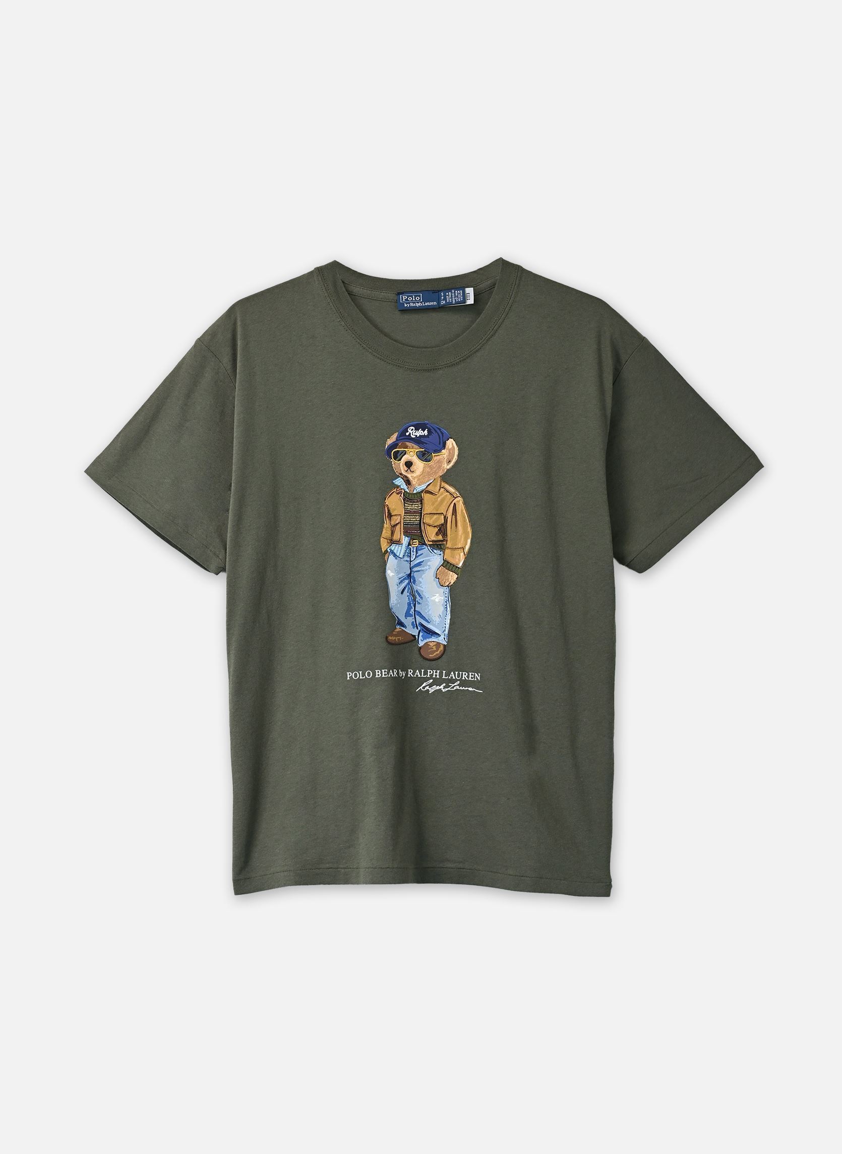 Tee-shirts T-shirt Polo Bear jersey de coton 211B17 femme vert Polo Ralph Lauren Tee-shirts T-shirt Polo Bear jersey de coton 211B17 femme vert DENSE OLIVE