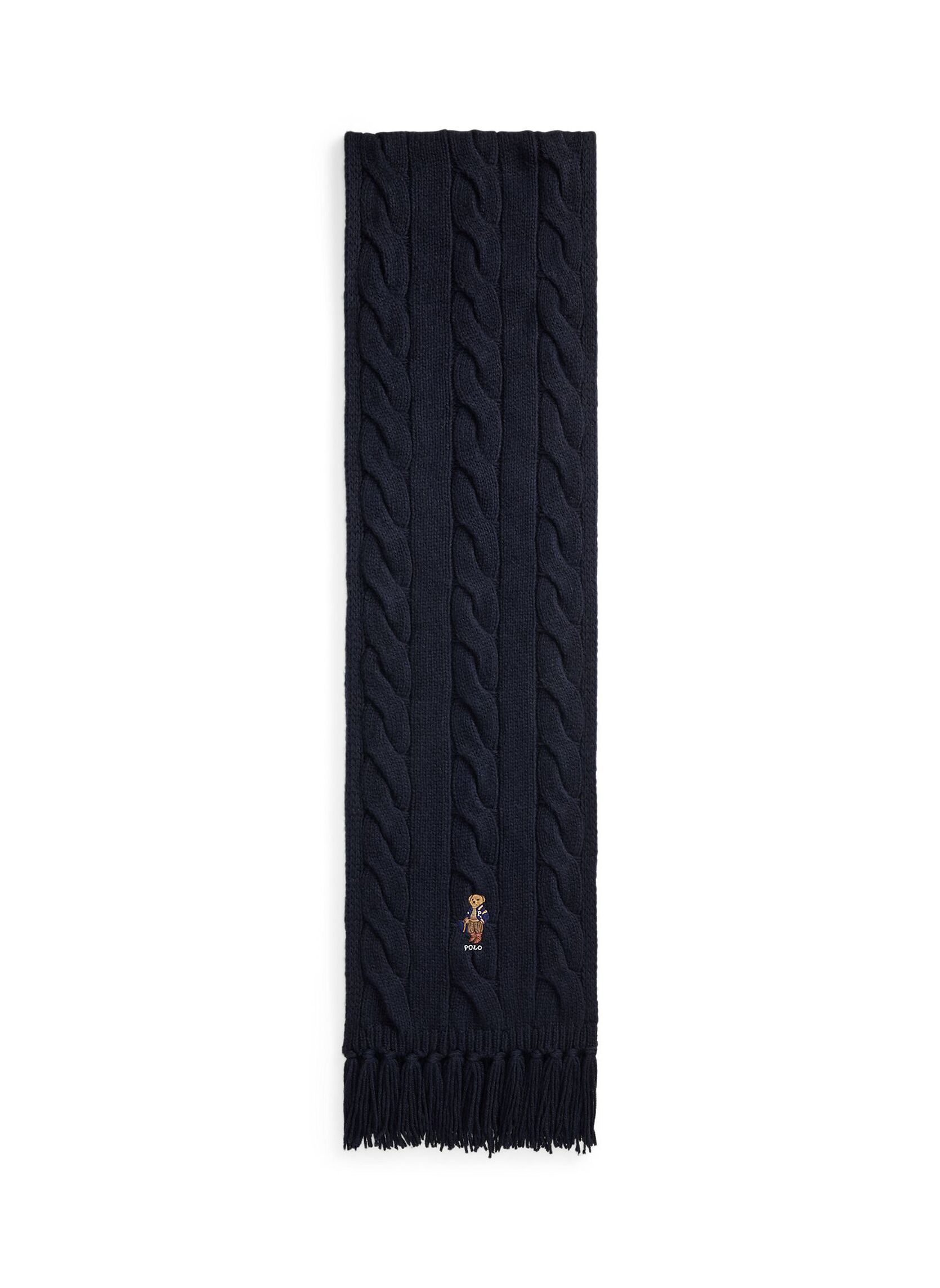 Echarpes Echarpe Polo Bear torsadé femme bleu Polo Ralph Lauren Echarpes Echarpe Polo Bear torsadé femme bleu NAVY