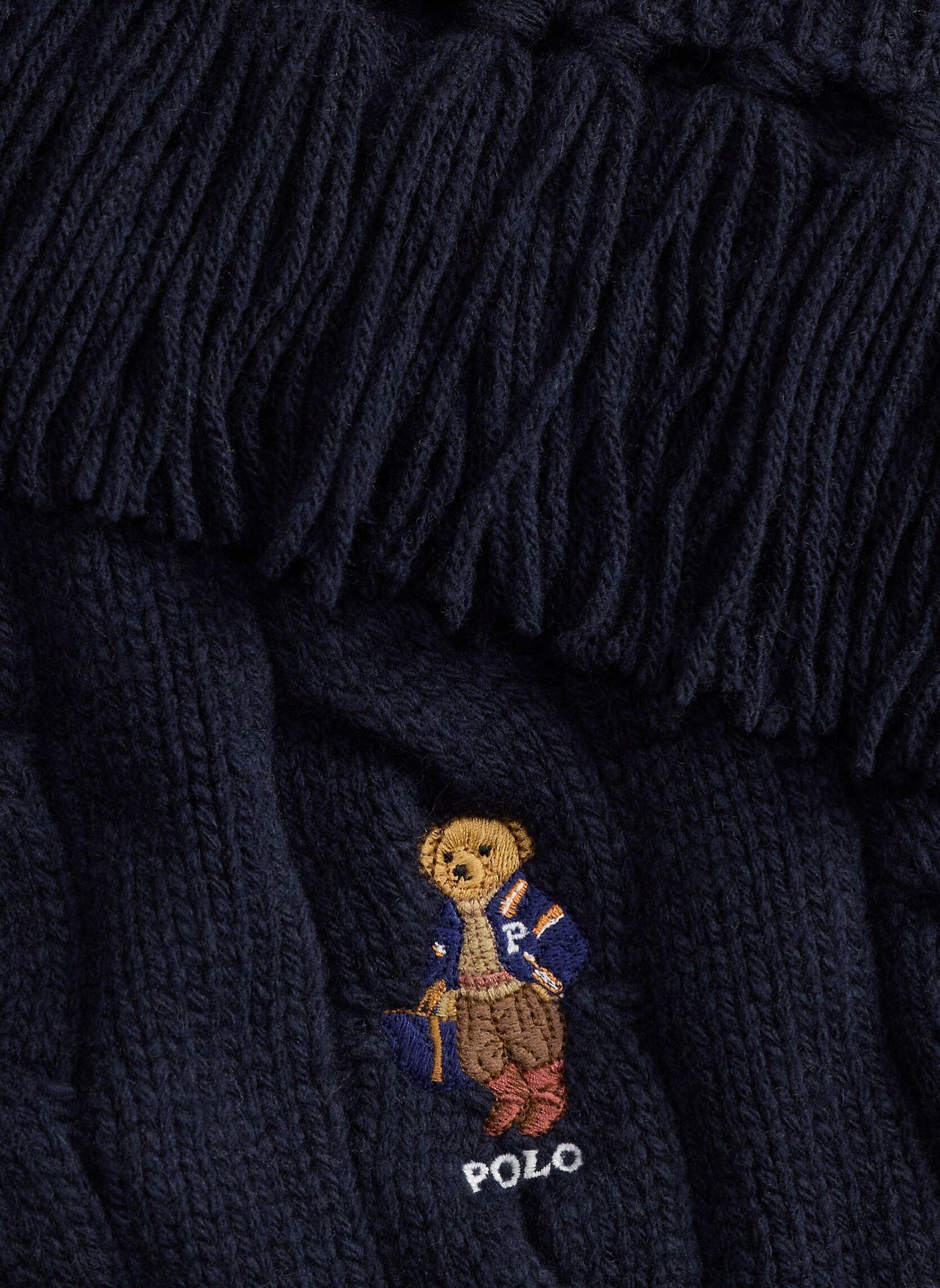 Echarpes Echarpe Polo Bear torsadé femme bleu Polo Ralph Lauren Echarpes Echarpe Polo Bear torsadé femme bleu NAVY