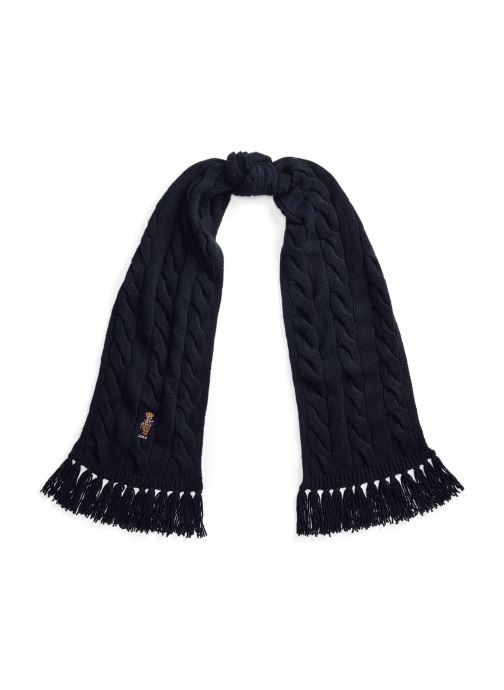 Polo Ralph Lauren Echarpes Echarpe Polo Bear torsadé femme bleu