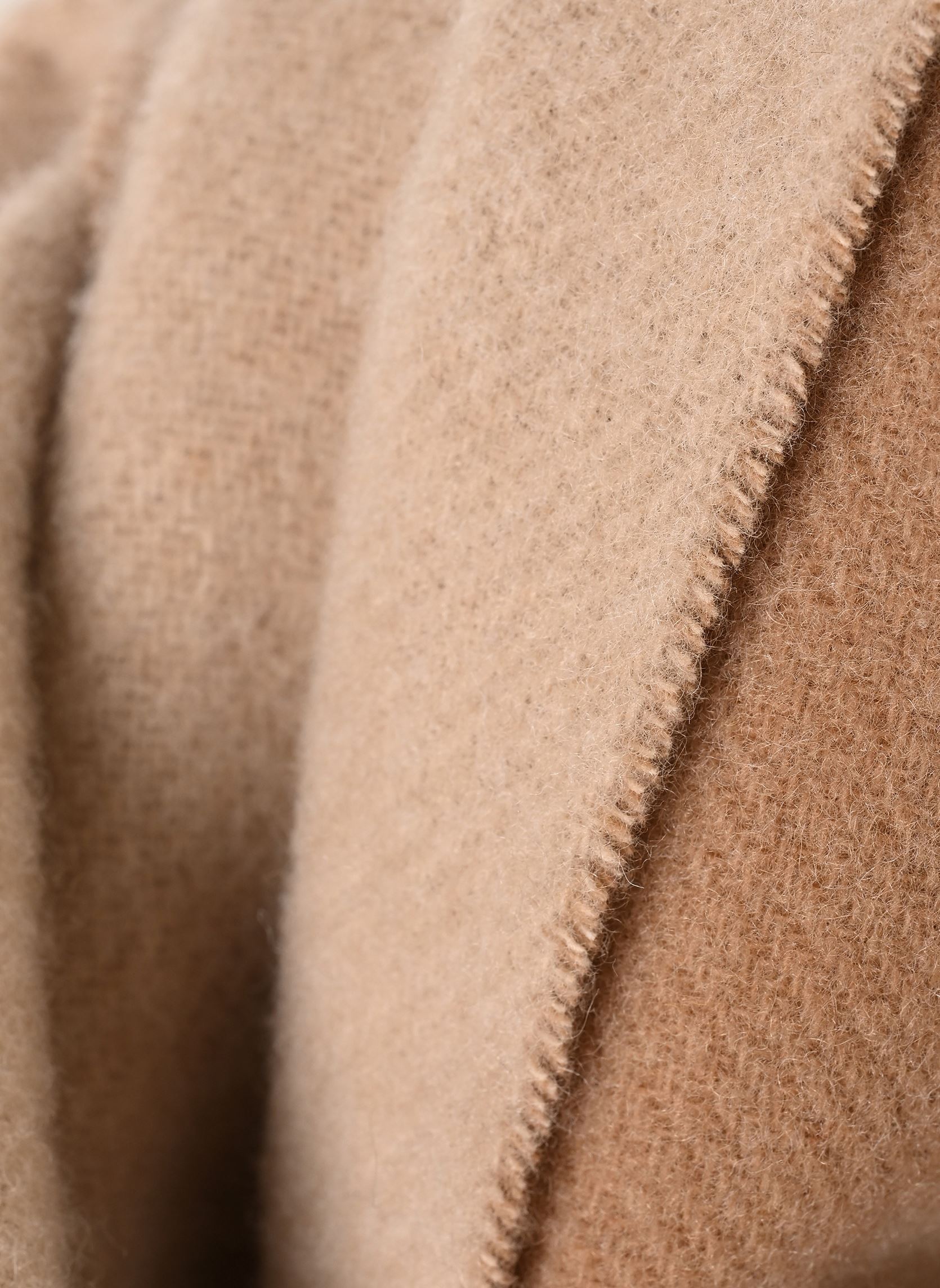 Echarpes Écharpe en laine à bordure frangée femme marron Polo Ralph Lauren Echarpes Écharpe en laine à bordure frangée femme marron CAMEL TONAL