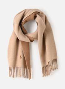Echarpes Écharpe en laine à bordure frangée femme marron