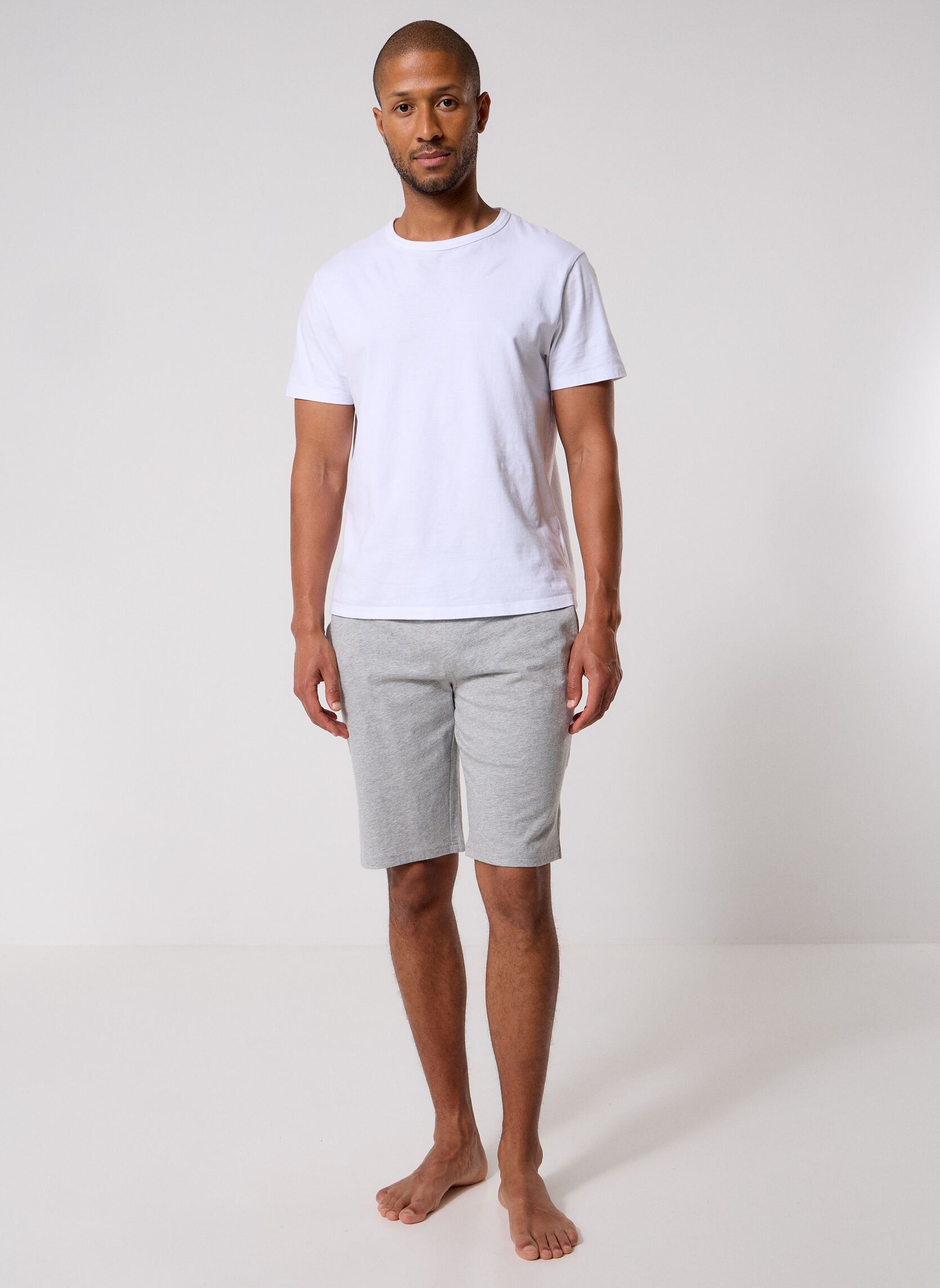 Shorts Short de pyjama en coton homme gris Polo Ralph Lauren Shorts Short de pyjama en coton homme gris ANDOVER HEATHER