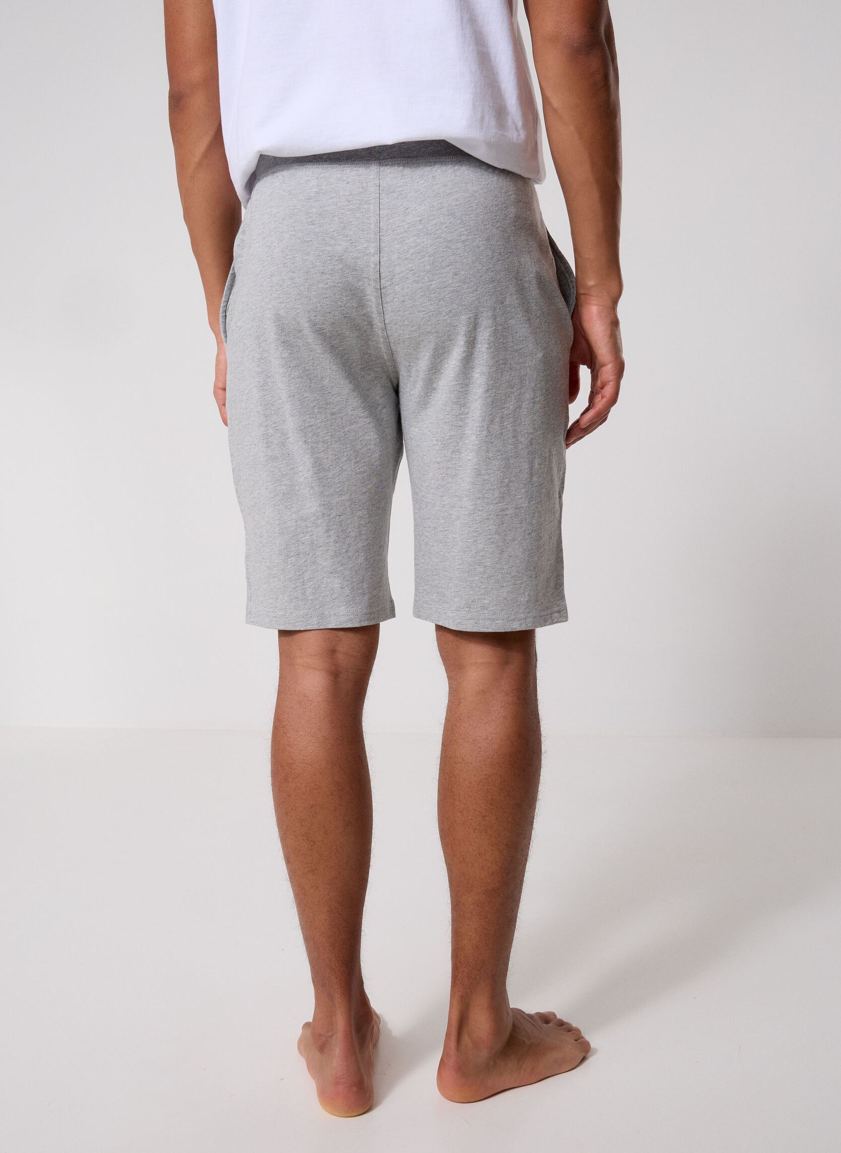 Shorts Short de pyjama en coton homme gris Polo Ralph Lauren Shorts Short de pyjama en coton homme gris ANDOVER HEATHER