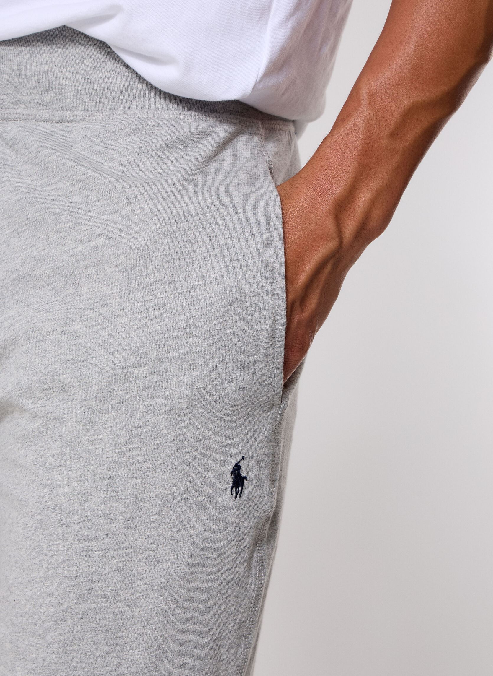Shorts Short de pyjama en coton homme gris Polo Ralph Lauren Shorts Short de pyjama en coton homme gris ANDOVER HEATHER