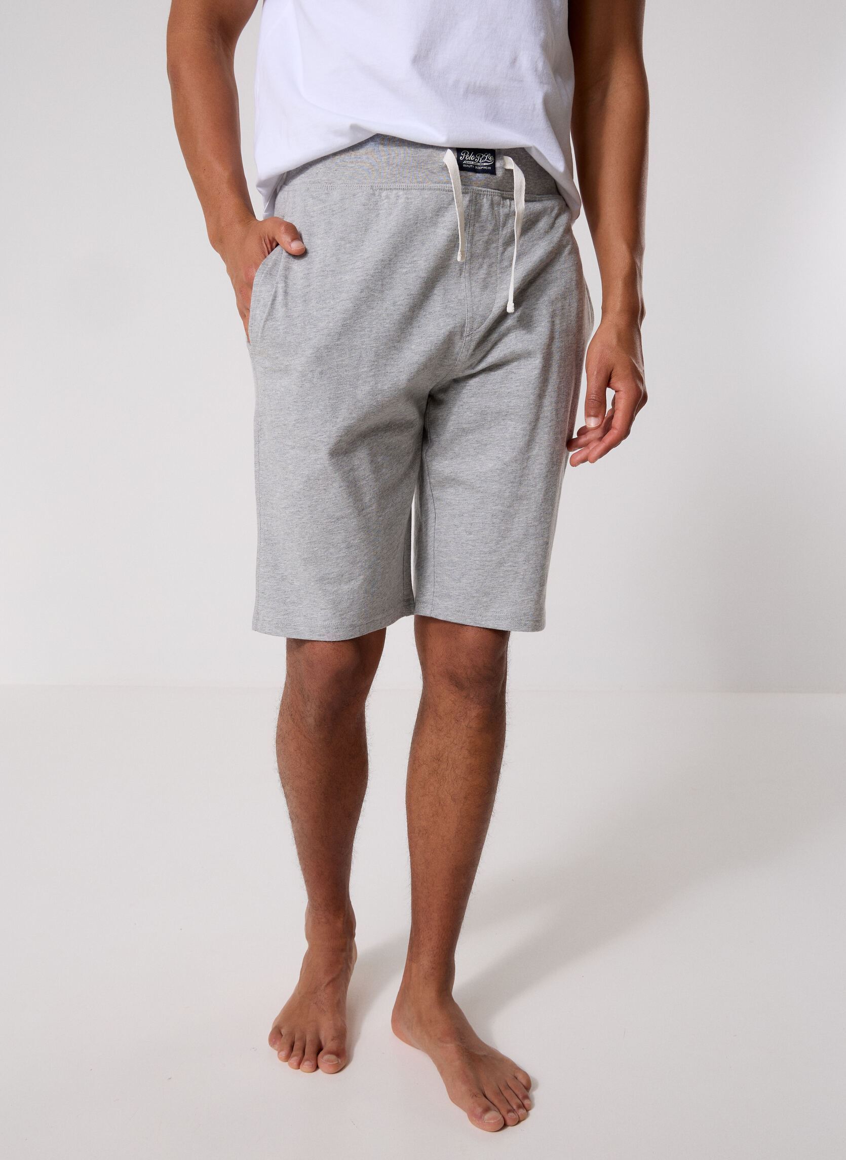 Shorts Short de pyjama en coton homme gris Polo Ralph Lauren Shorts Short de pyjama en coton homme gris ANDOVER HEATHER