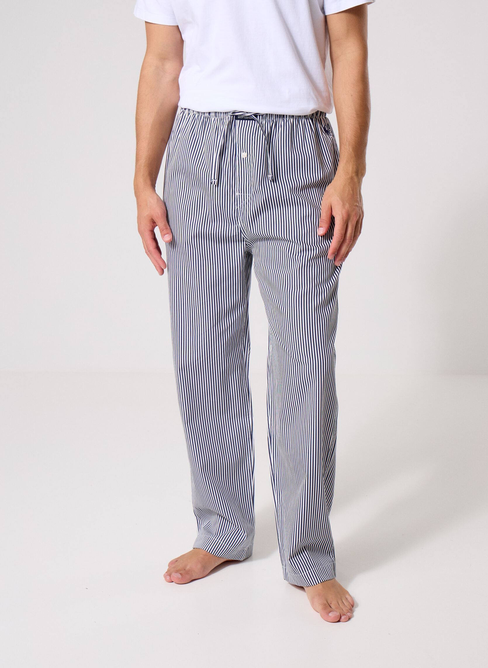 Pantalons larges Pantalon de pyjama Polo Ralph Lauren homme multicolore Polo Ralph Lauren Pantalons larges Pantalon de pyjama Polo Ralph Lauren homme multicolore NEWPORT NAVY/PAPER WHITE STRP