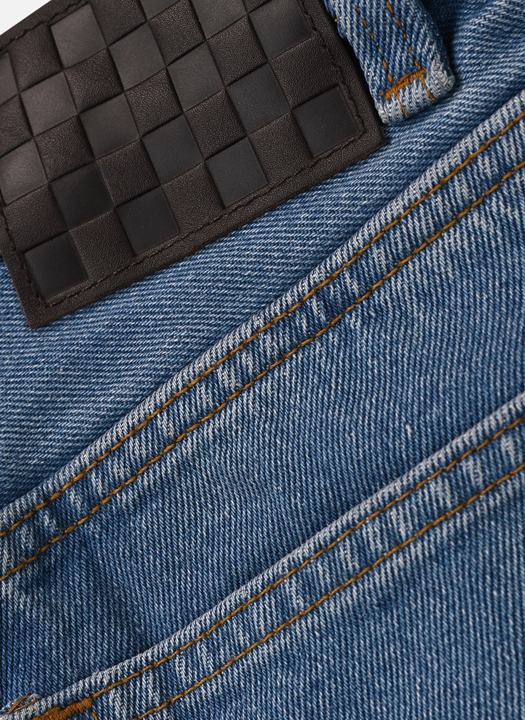 Wijde jeans NPU-Check-5 Loose Denim Pant jongens blauw Vans Wijde jeans NPU-Check-5 Loose Denim Pant jongens blauw STONEWASHBLUE