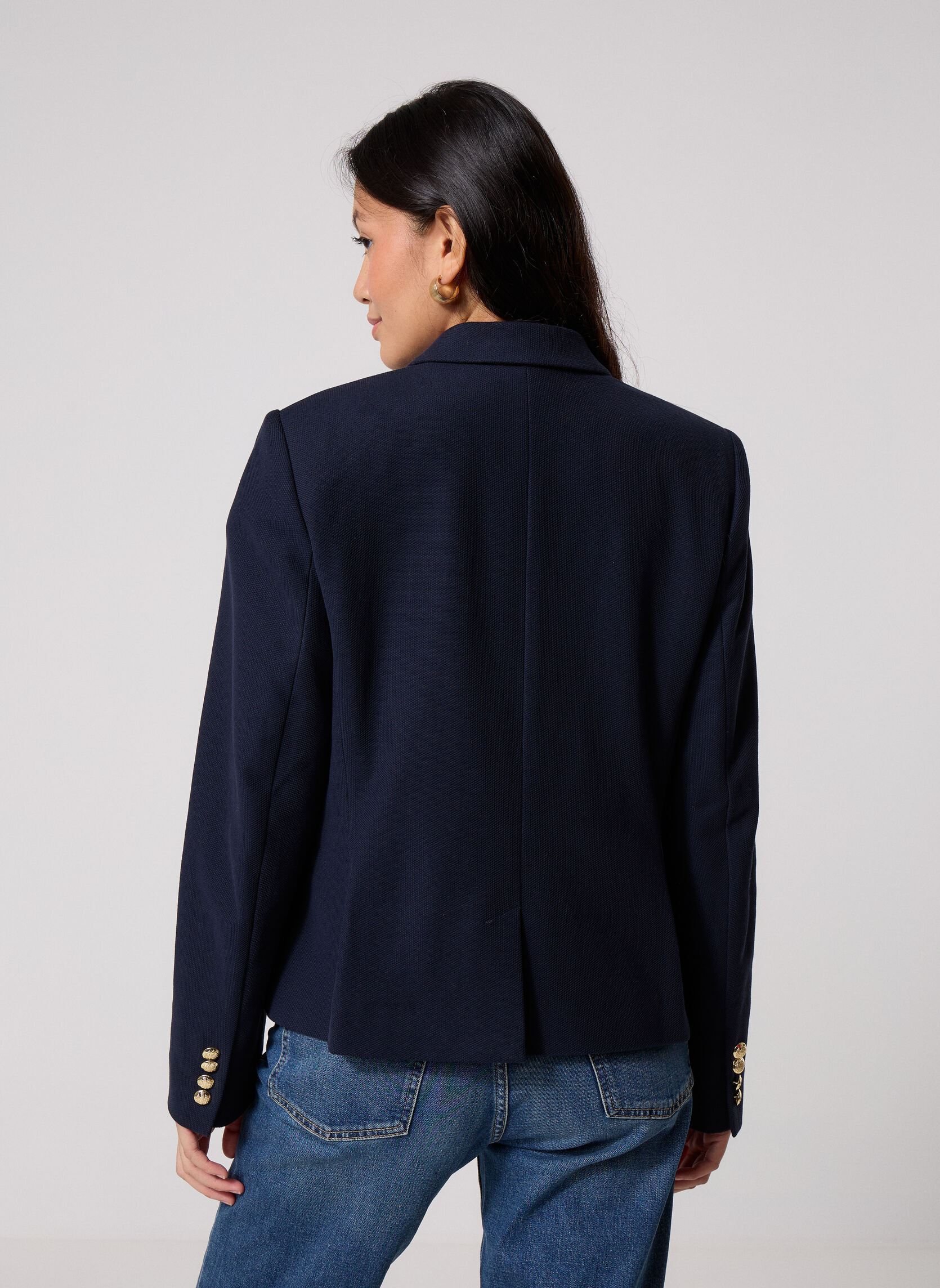 Blousons Blazer croisé 200P14021002 femme bleu Lauren Ralph Lauren Blousons Blazer croisé 200P14021002 femme bleu LAUREN NAVY