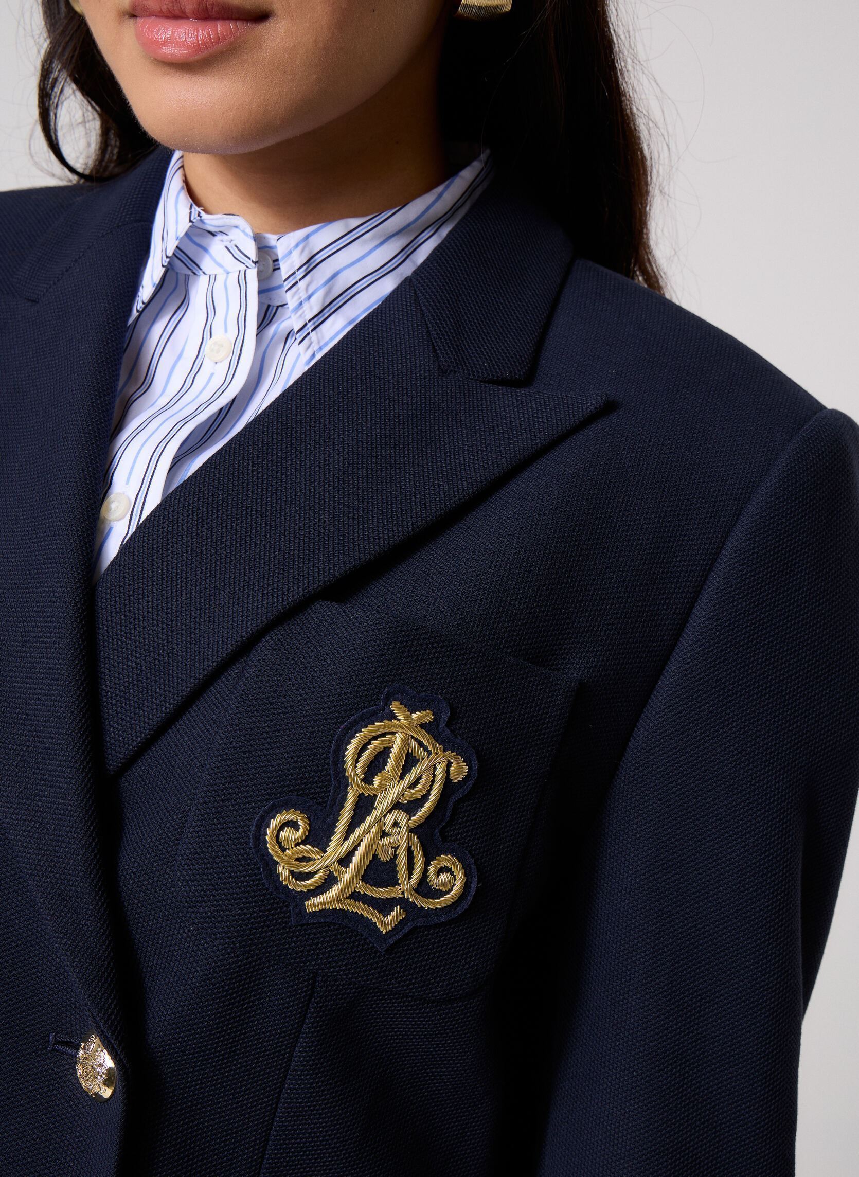 Blousons Blazer croisé 200P14021002 femme bleu Lauren Ralph Lauren Blousons Blazer croisé 200P14021002 femme bleu LAUREN NAVY