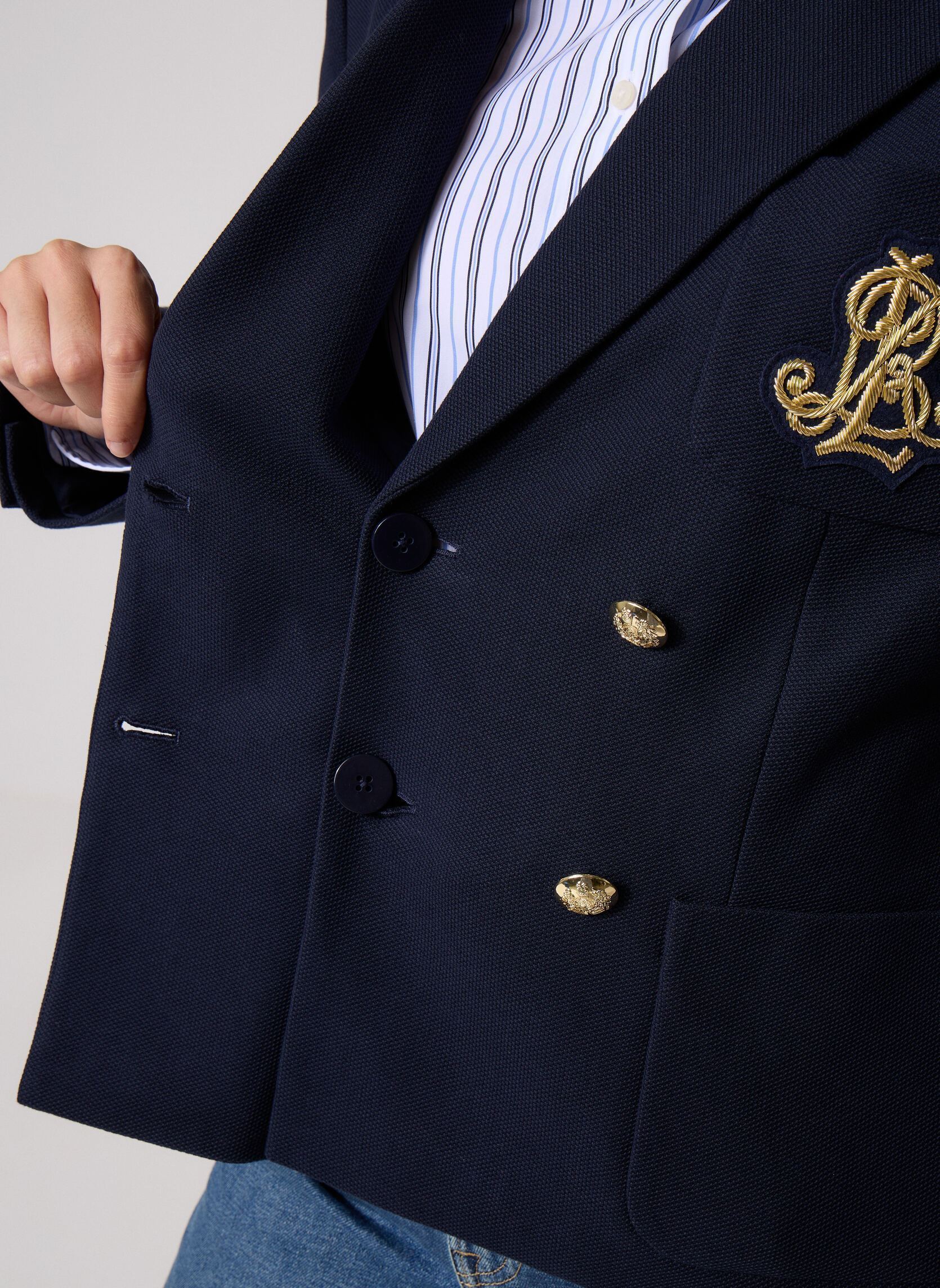Blousons Blazer croisé 200P14021002 femme bleu Lauren Ralph Lauren Blousons Blazer croisé 200P14021002 femme bleu LAUREN NAVY