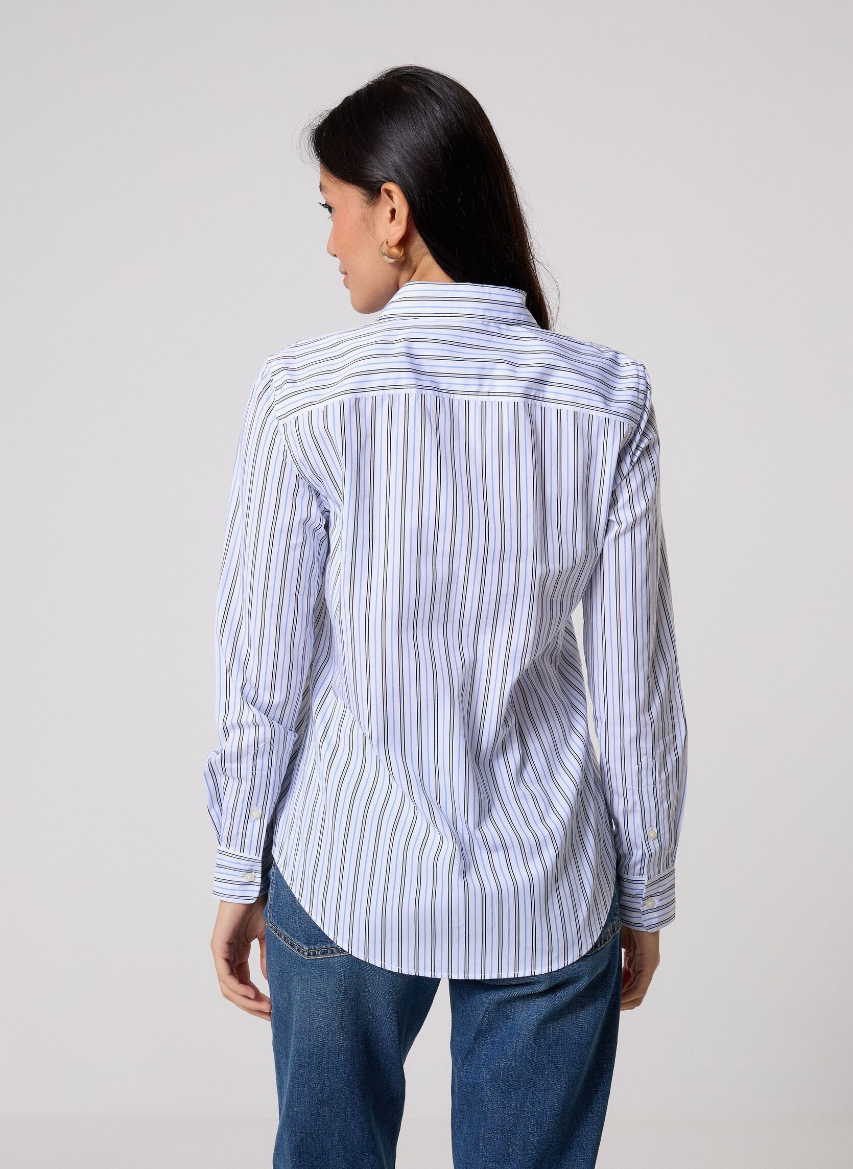 Chemises Chemise rayée multi femme blanc Lauren Ralph Lauren Chemises Chemise rayée multi femme blanc BLUE MULTI