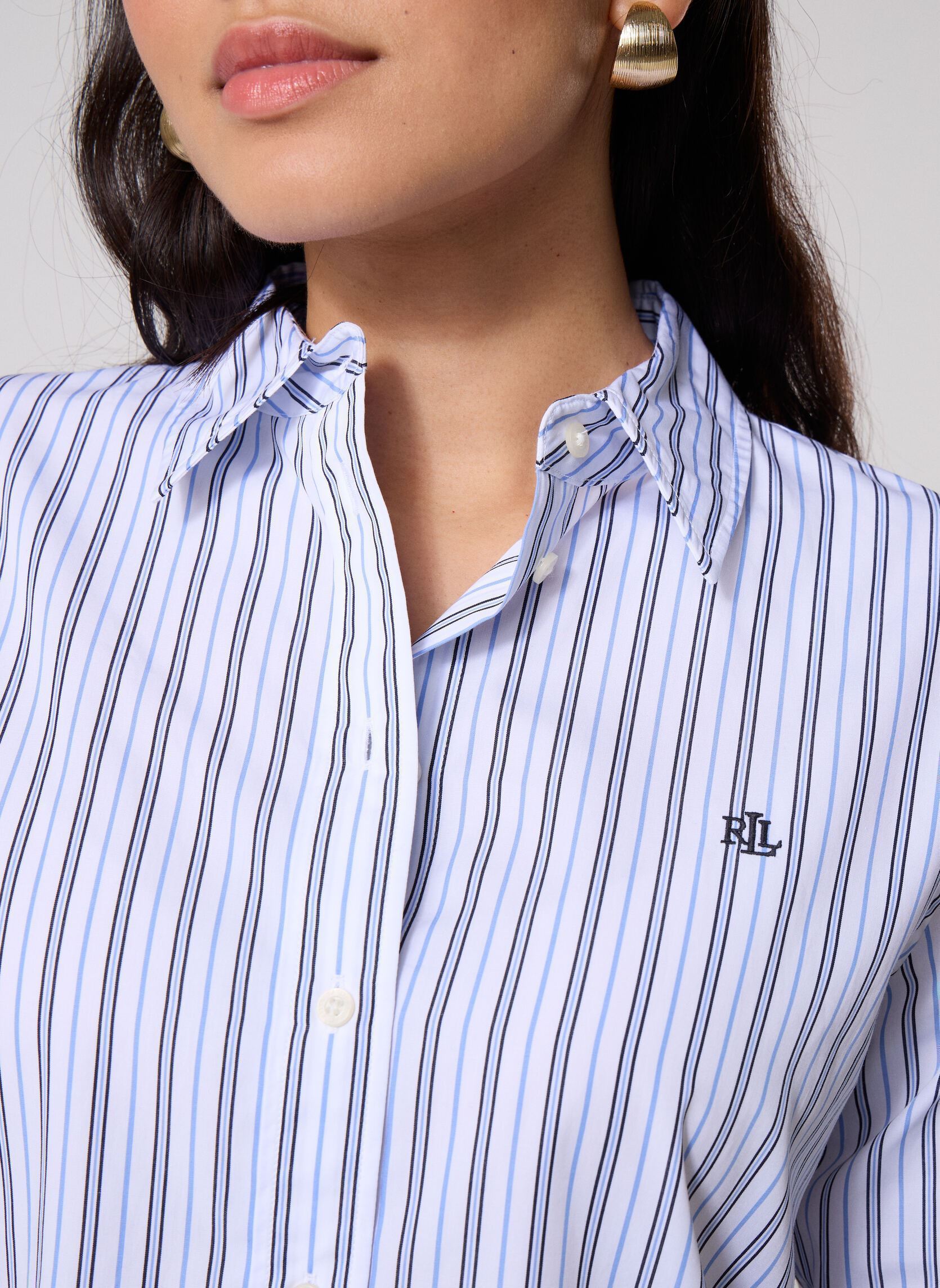 Chemises Chemise rayée multi femme blanc Lauren Ralph Lauren Chemises Chemise rayée multi femme blanc BLUE MULTI