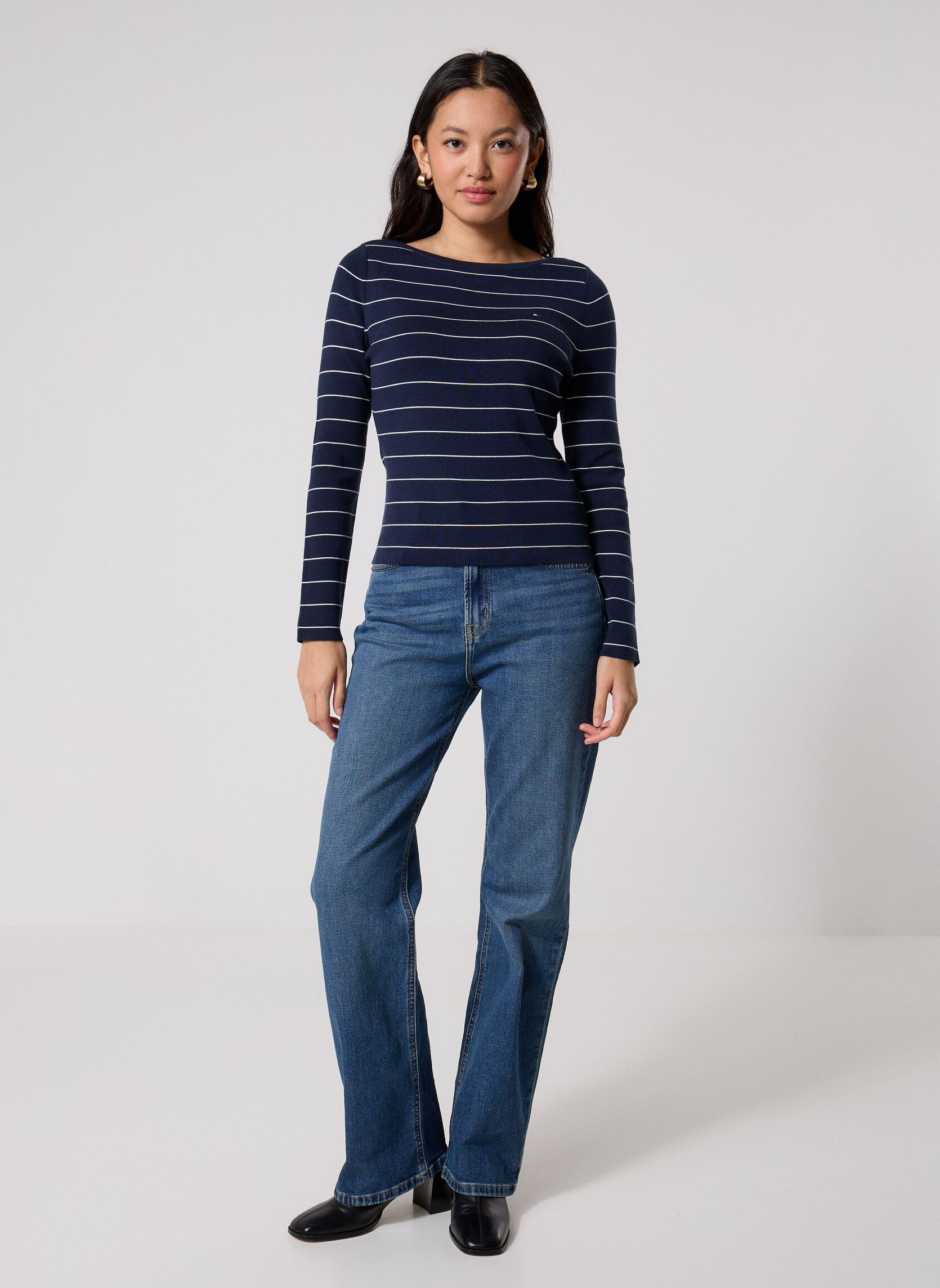 Jeans droit Jean à jambes larges femme bleu Lauren Ralph Lauren Jeans droit Jean à jambes larges femme bleu ATLANTIC BLUE WASH