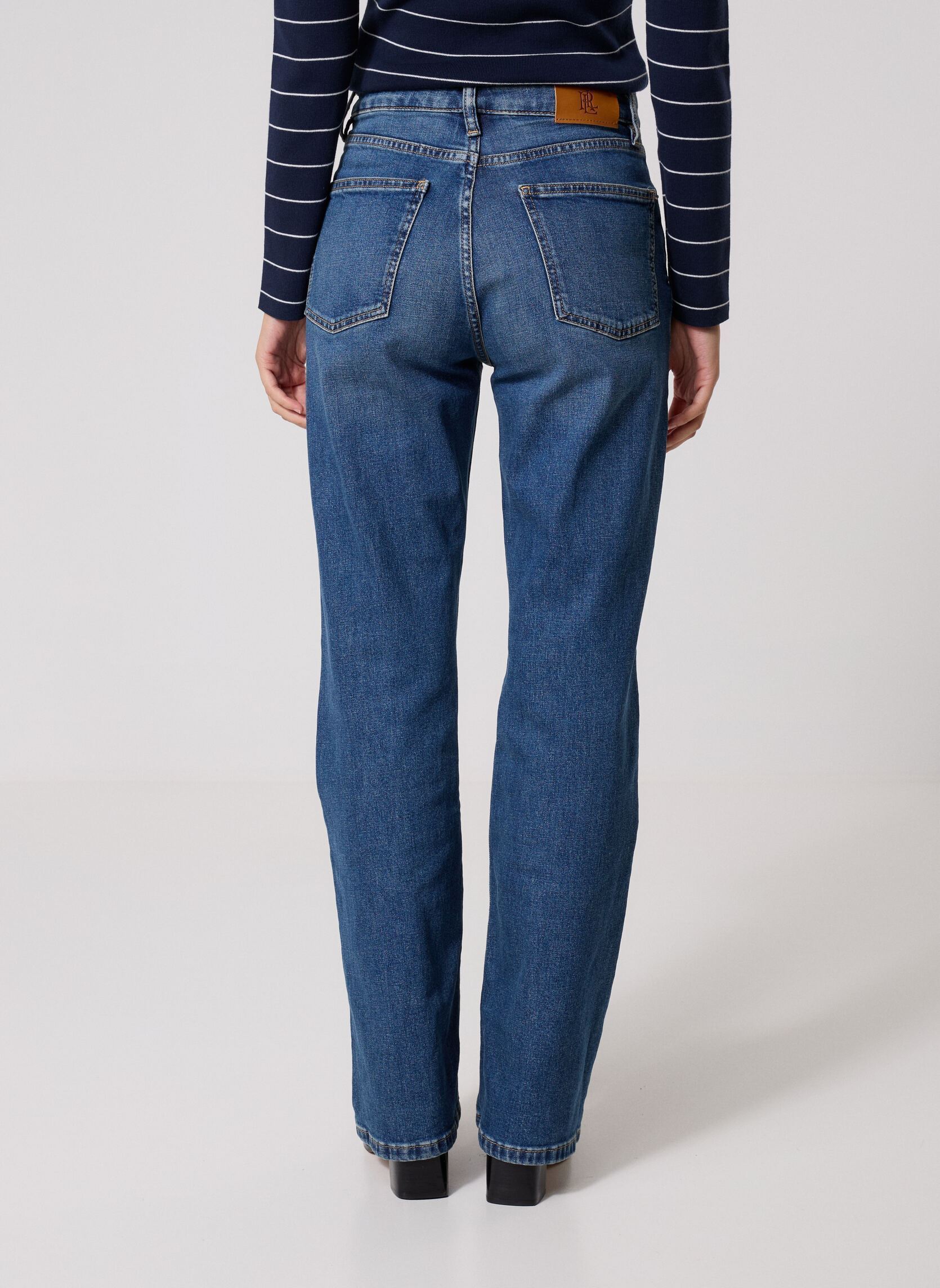 Jeans droit Jean à jambes larges femme bleu Lauren Ralph Lauren Jeans droit Jean à jambes larges femme bleu ATLANTIC BLUE WASH
