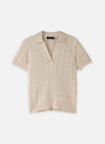 Pulls Pull en coton torsadé manches courtes femme beige