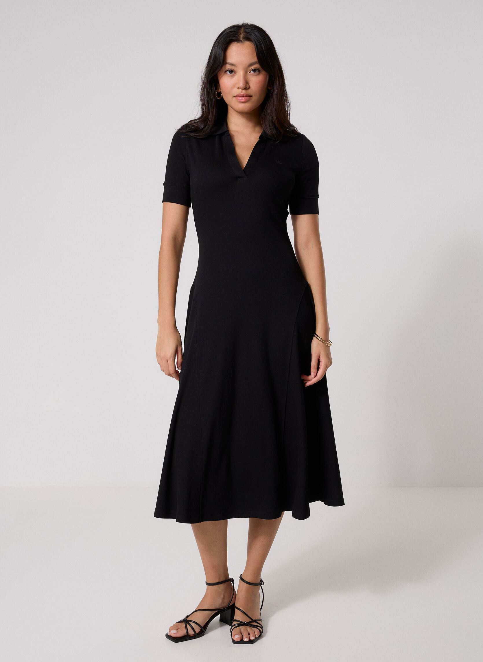 Lange Kleider Robe polo longue 200P14037002 damen schwarz Lauren Ralph Lauren Lange Kleider Robe polo longue 200P14037002 damen schwarz BLACK