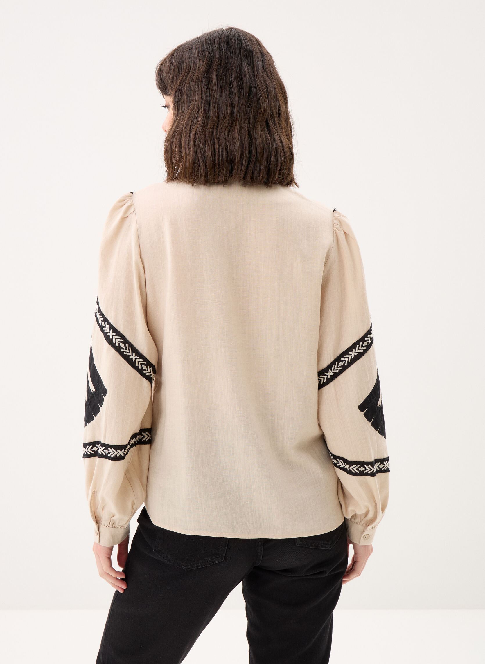 Blouses Brez femme beige La Petite Etoile Blouses Brez femme beige BEIGE/NOIR