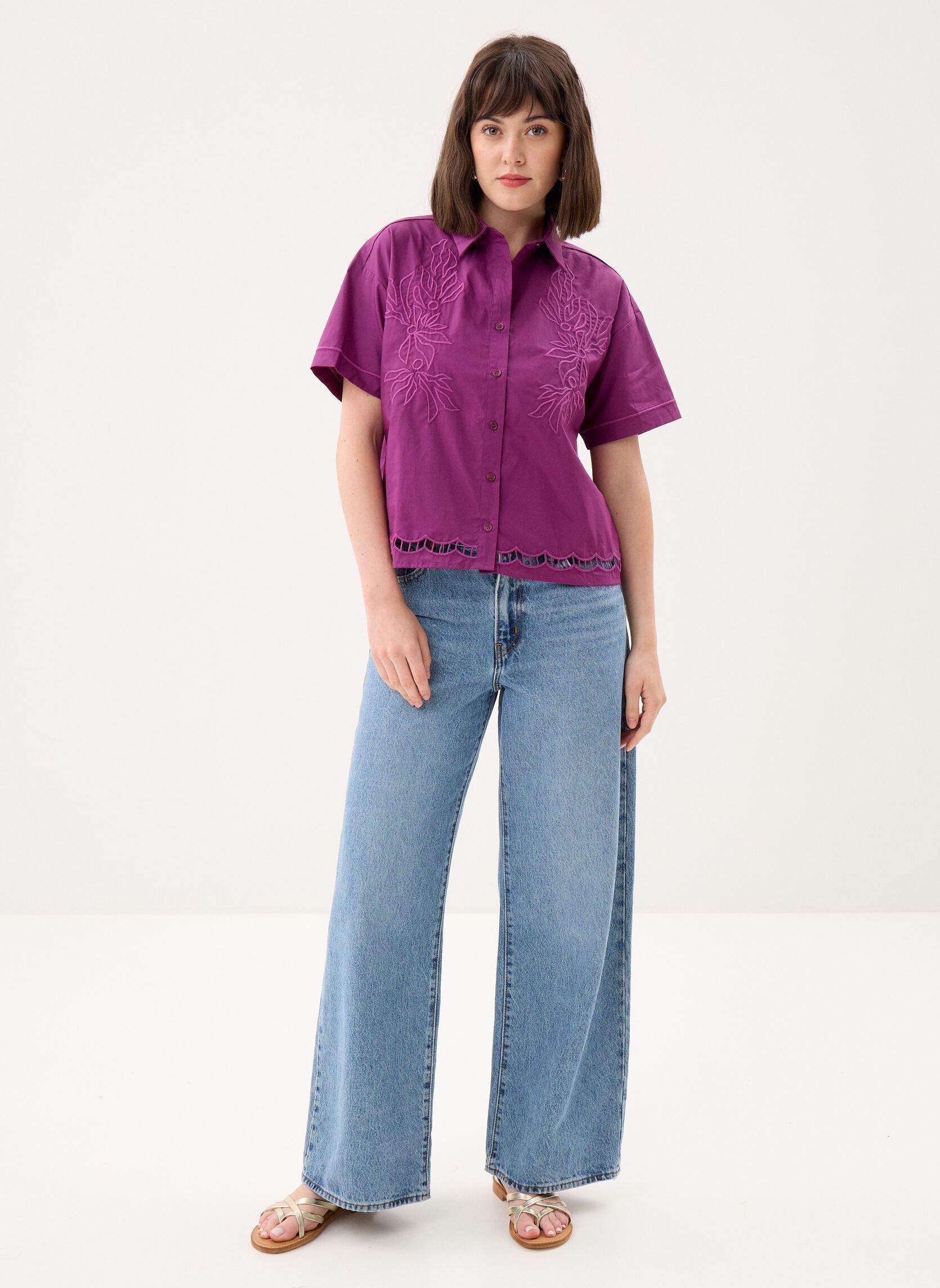 Chemises Cathy femme violet La Petite Etoile Chemises Cathy femme violet VIOLET