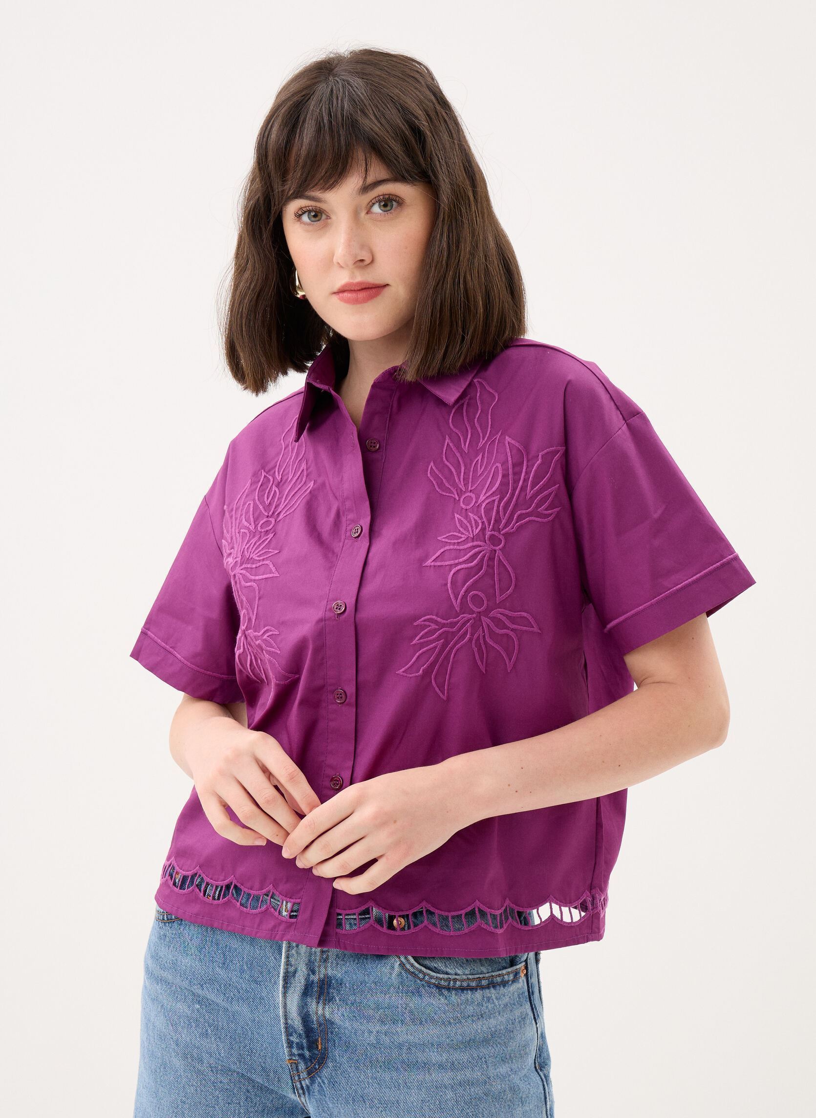 Chemises Cathy femme violet La Petite Etoile Chemises Cathy femme violet VIOLET
