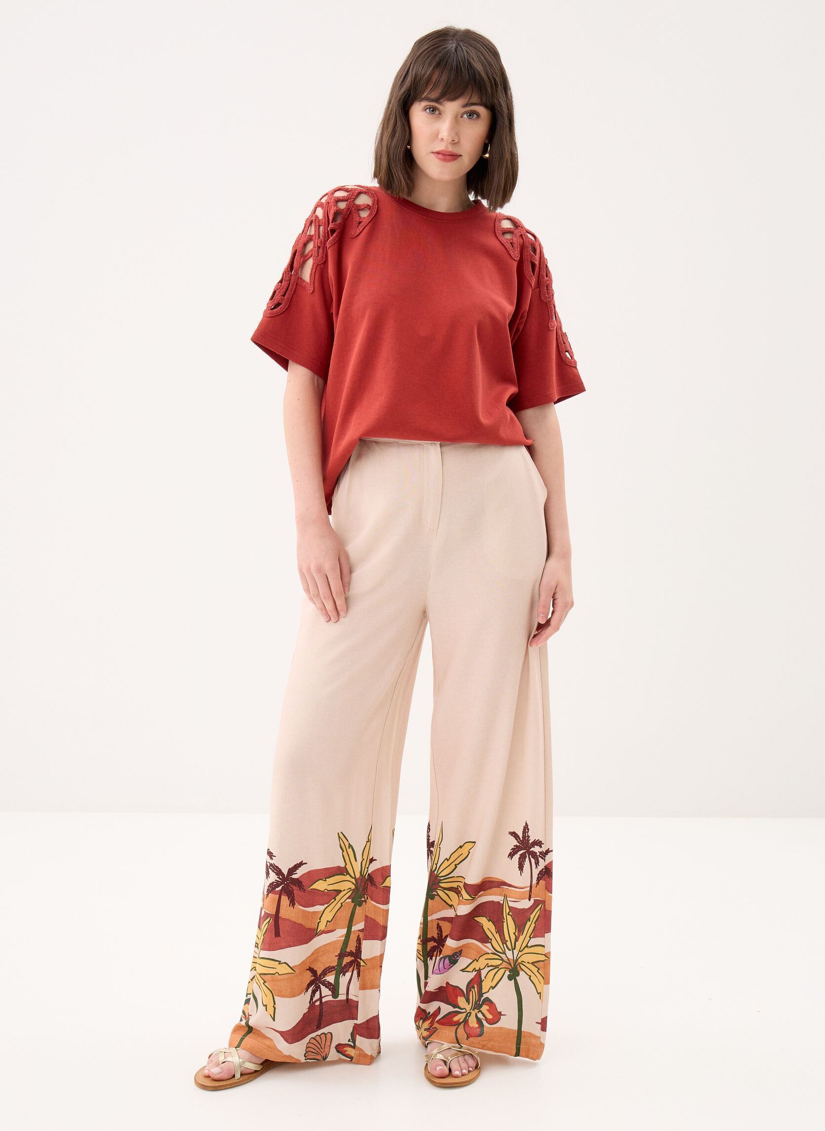 Pantalons larges Phila femme beige La Petite Etoile Pantalons larges Phila femme beige PAYSAGE